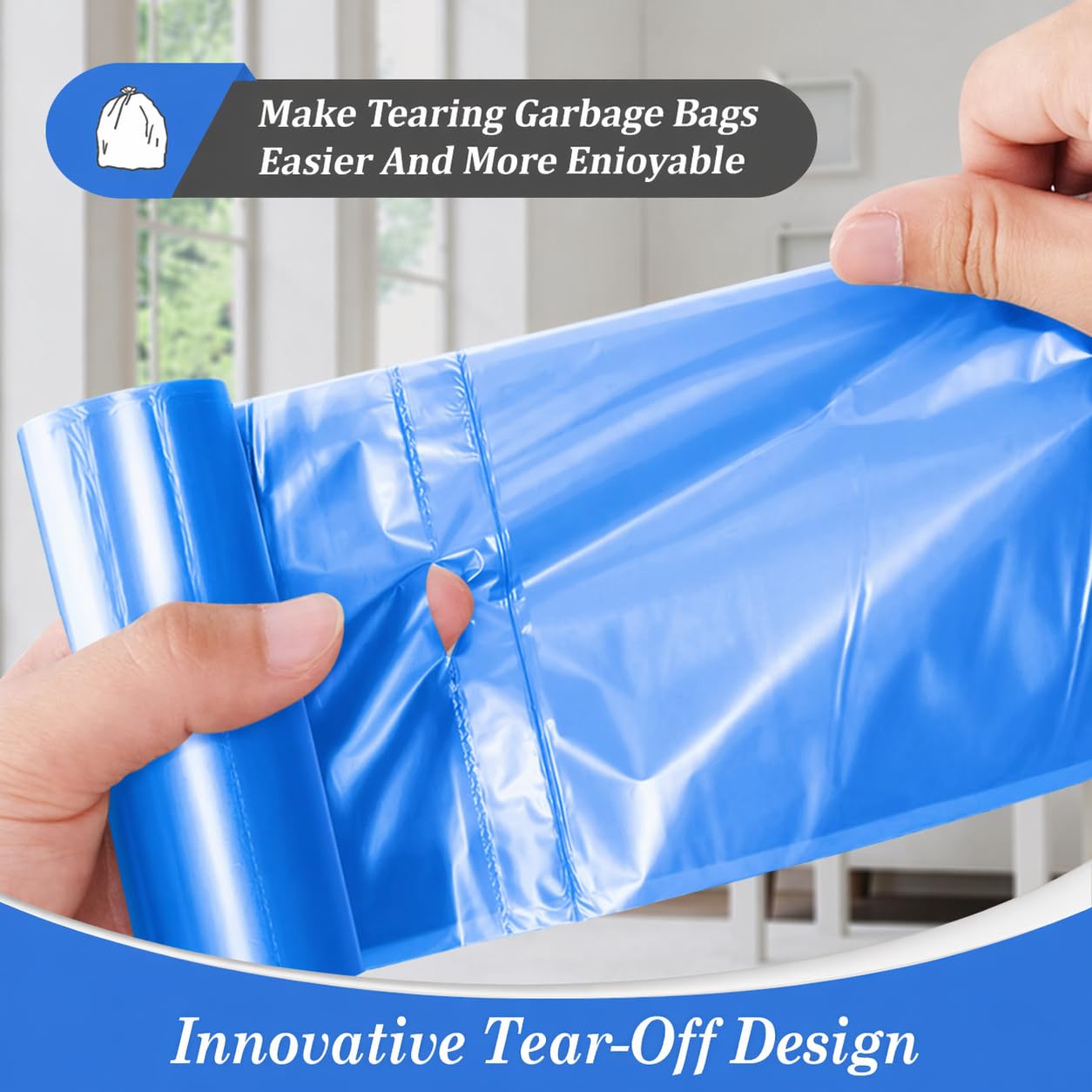 Small Blue Trash Bags 4 Gallon 160 Count Kitchen Garbage Bags