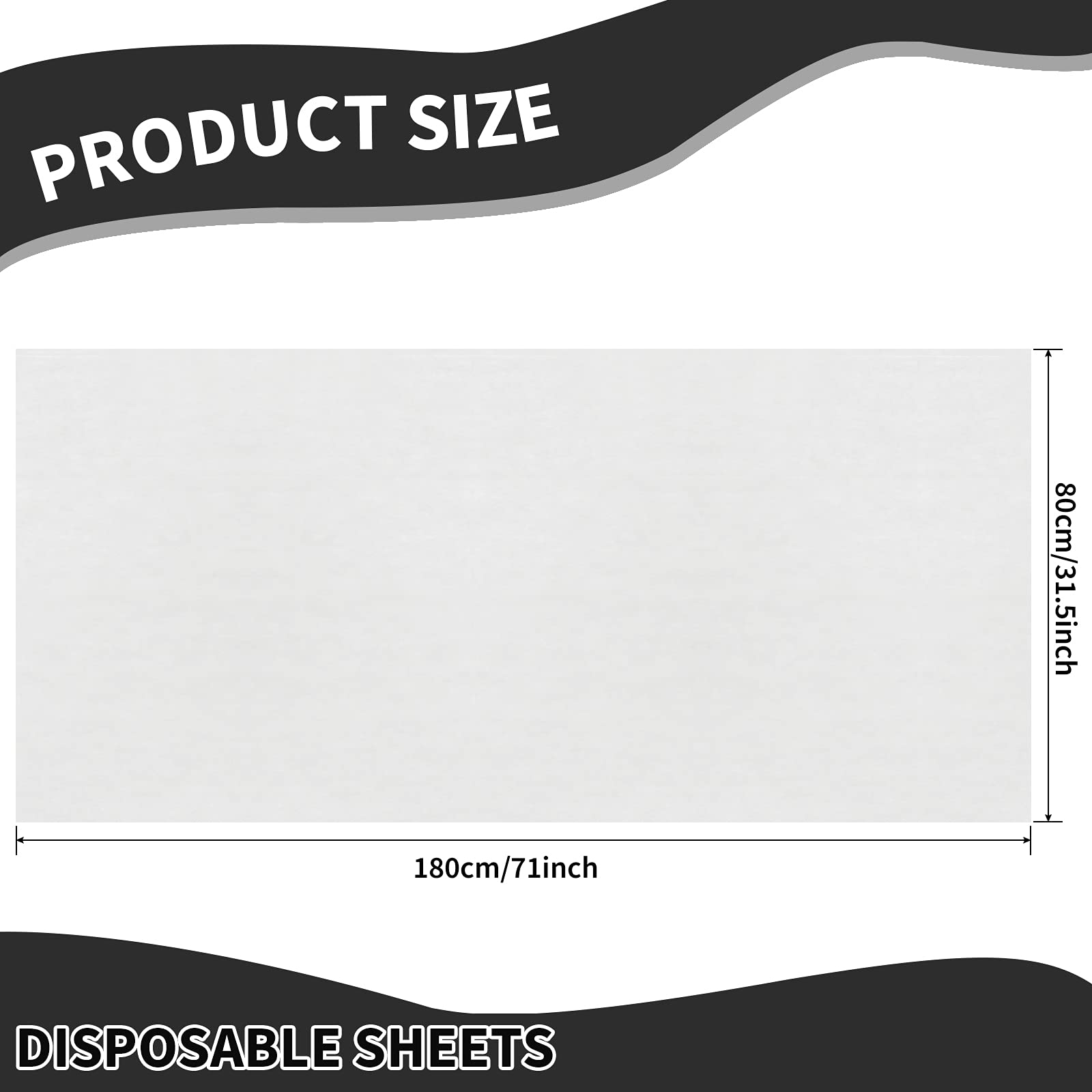 100 Pcs 31.5 x 71 Inch Disposable Bed Sheets Oil