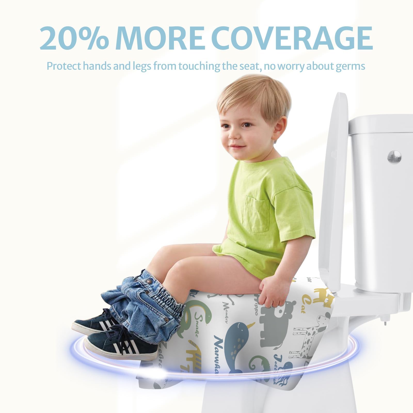 30 Pcs Toilet Seat Covers Disposable for Toddlers & Adults (30 Count)