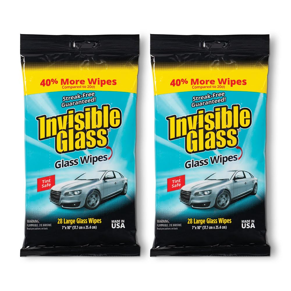 90161 2PK Large Glass Cleaning Wipes for Streak (56 Count)