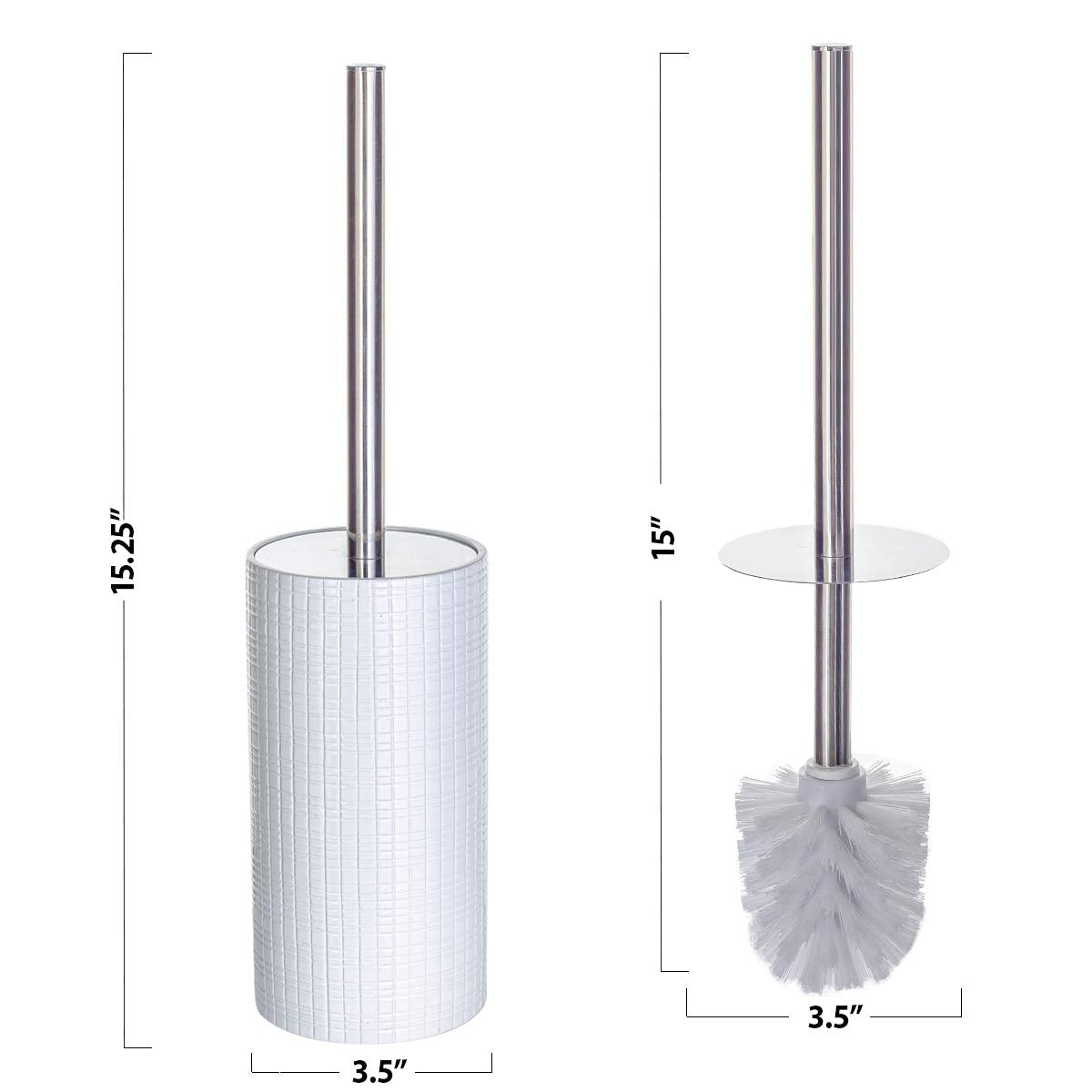 Estella White Toilet Brush Set