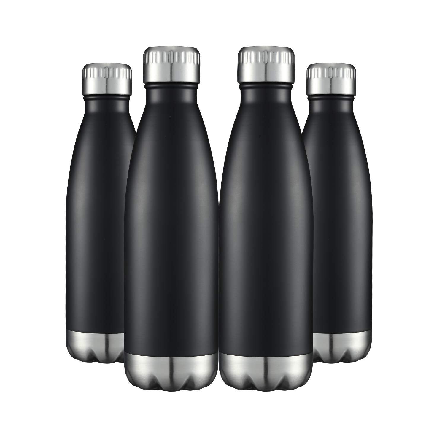17oz Stainless Steel Water Bottles Bulk (4 Count)
