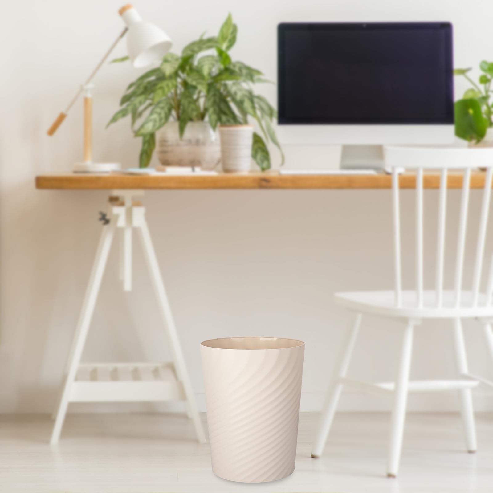 Plastic Small Bathroom Trash Can Wastebasket Garbage Can