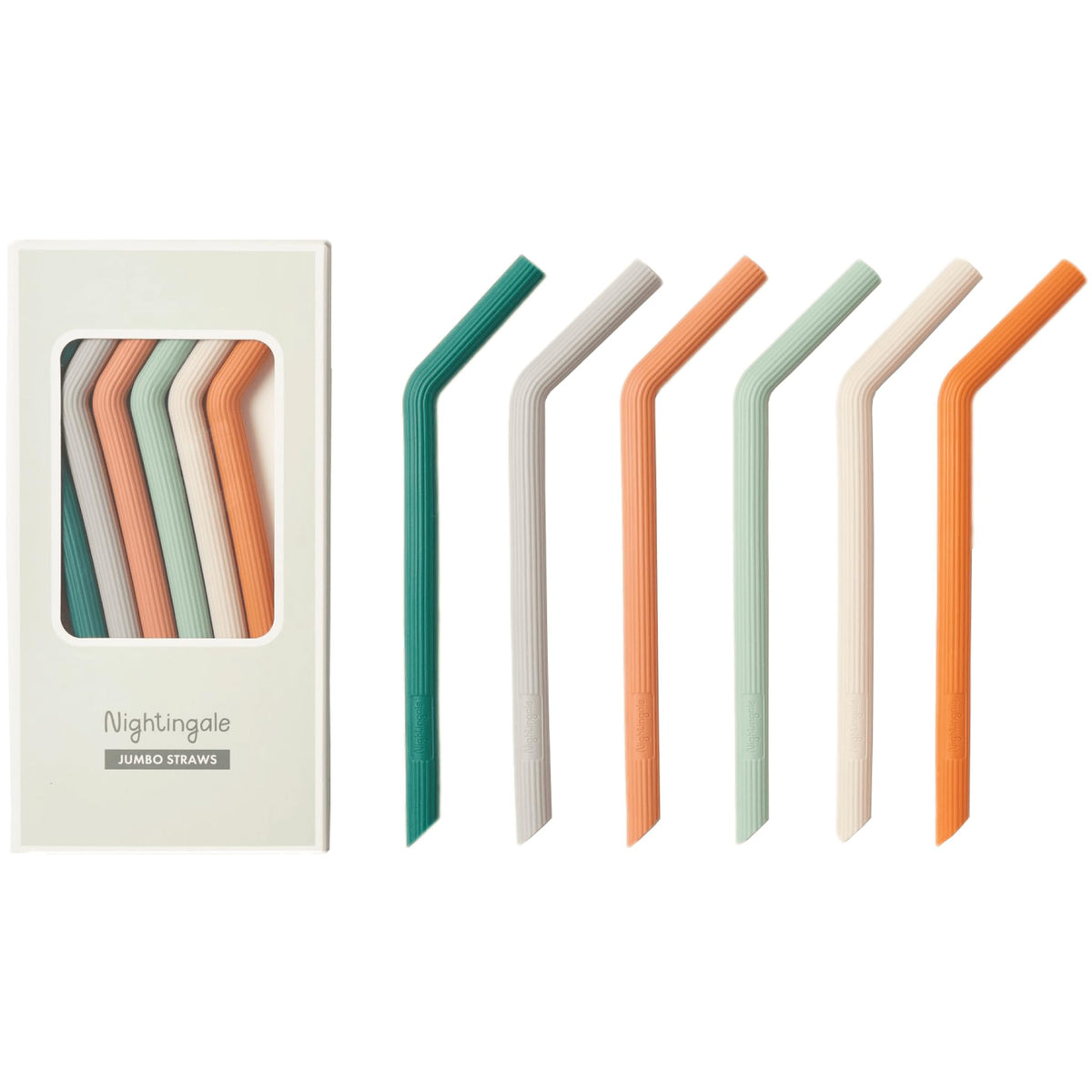 Silicone Smoothie Straws (6 Count)