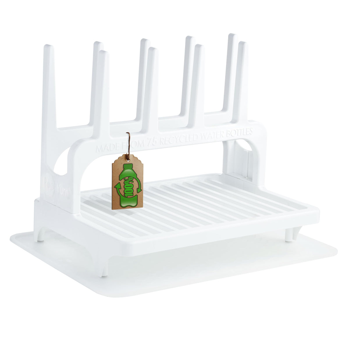 White Space Saving Drying Rack with Silicone Mat