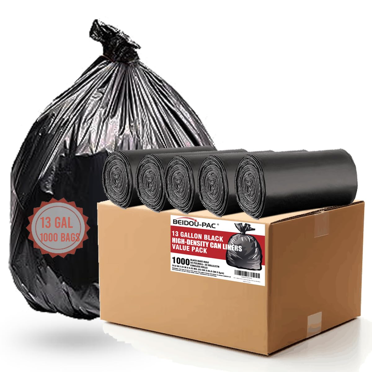 13 Gallon Trash Bags (1000 Count)