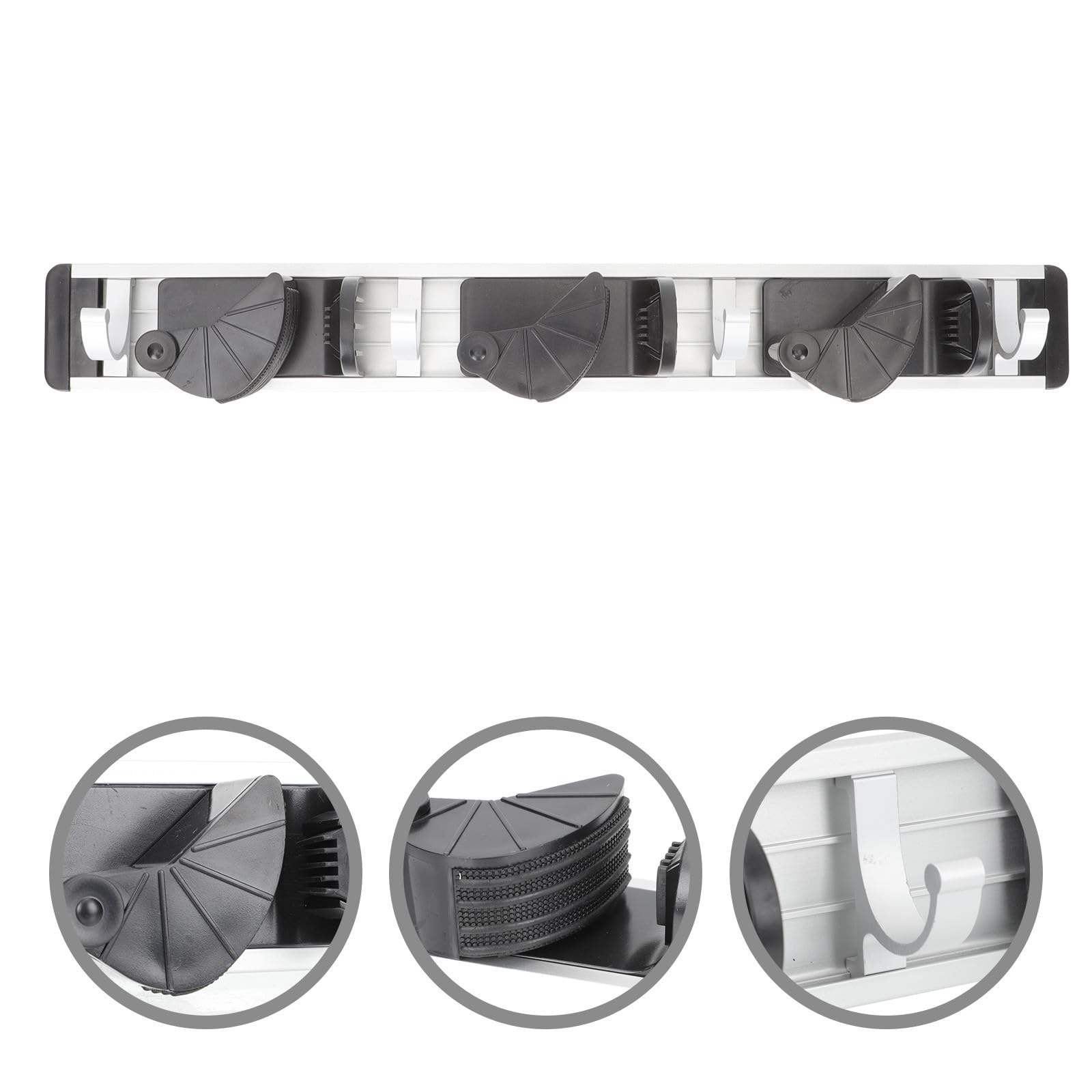Nail free Space Aluminum Mop Hanging Hooks Wall