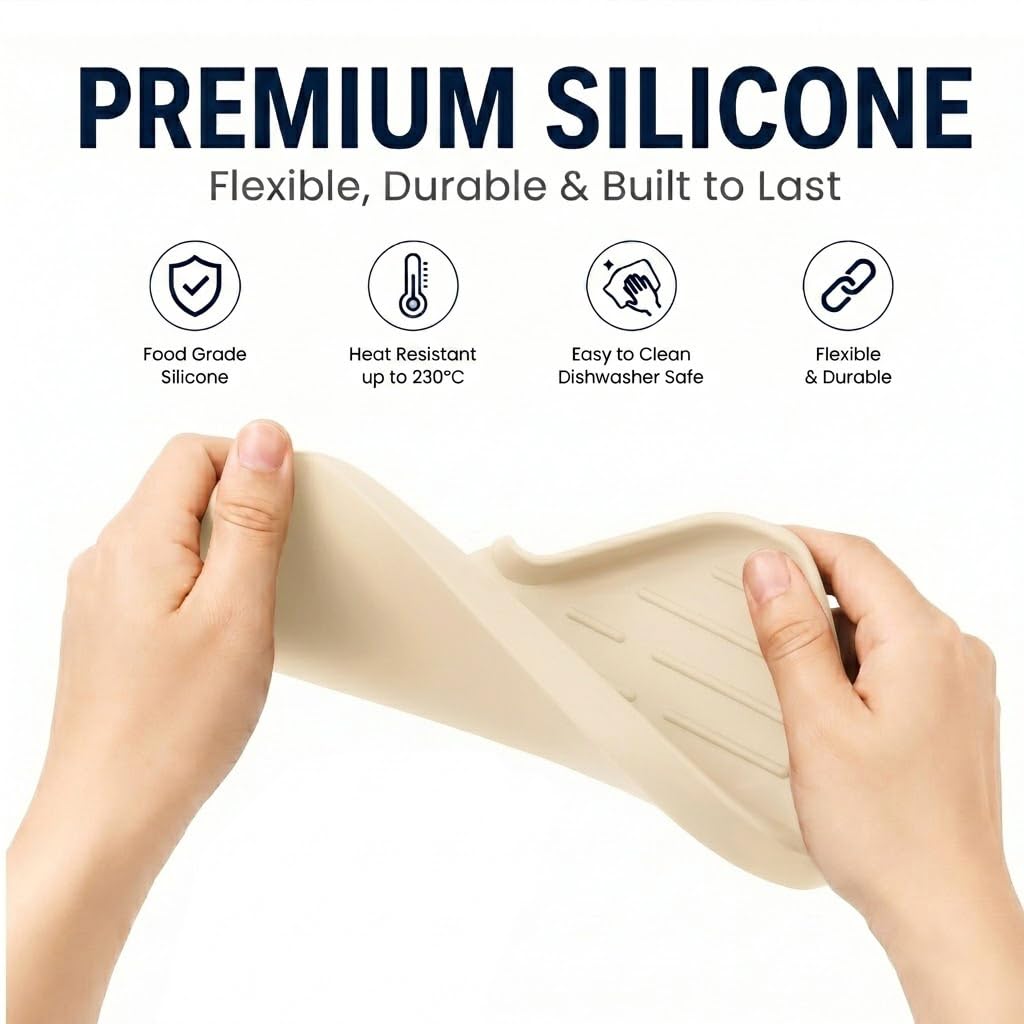 Silicone Soap Dish with Drain Spout