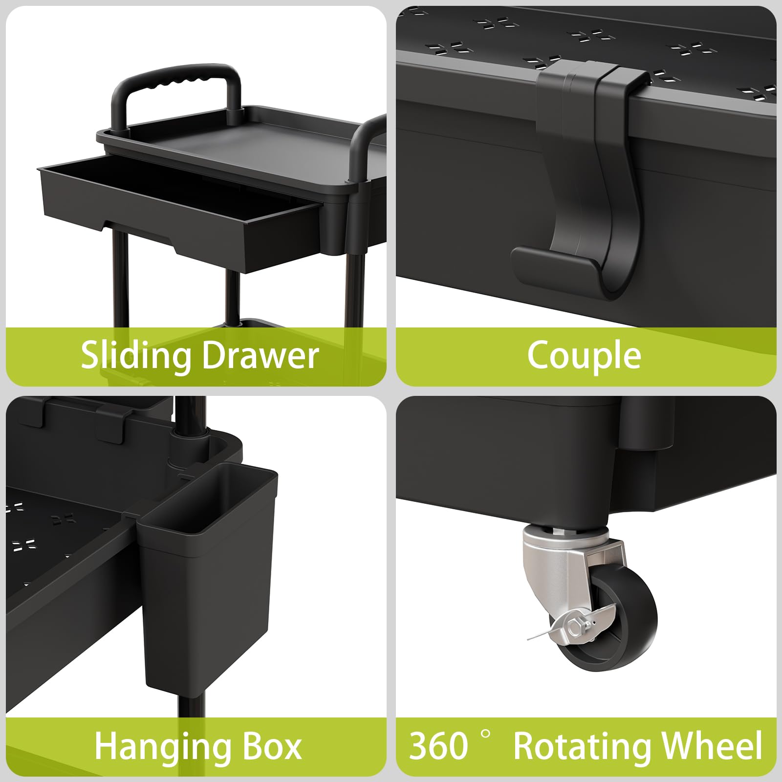 3 Tier Rolling Cart Organizer (3 Count)