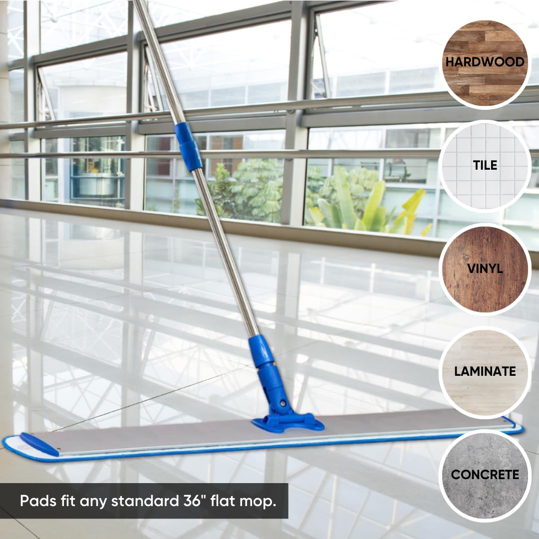 36" Microfiber Wet Mop Pad (3 Count)