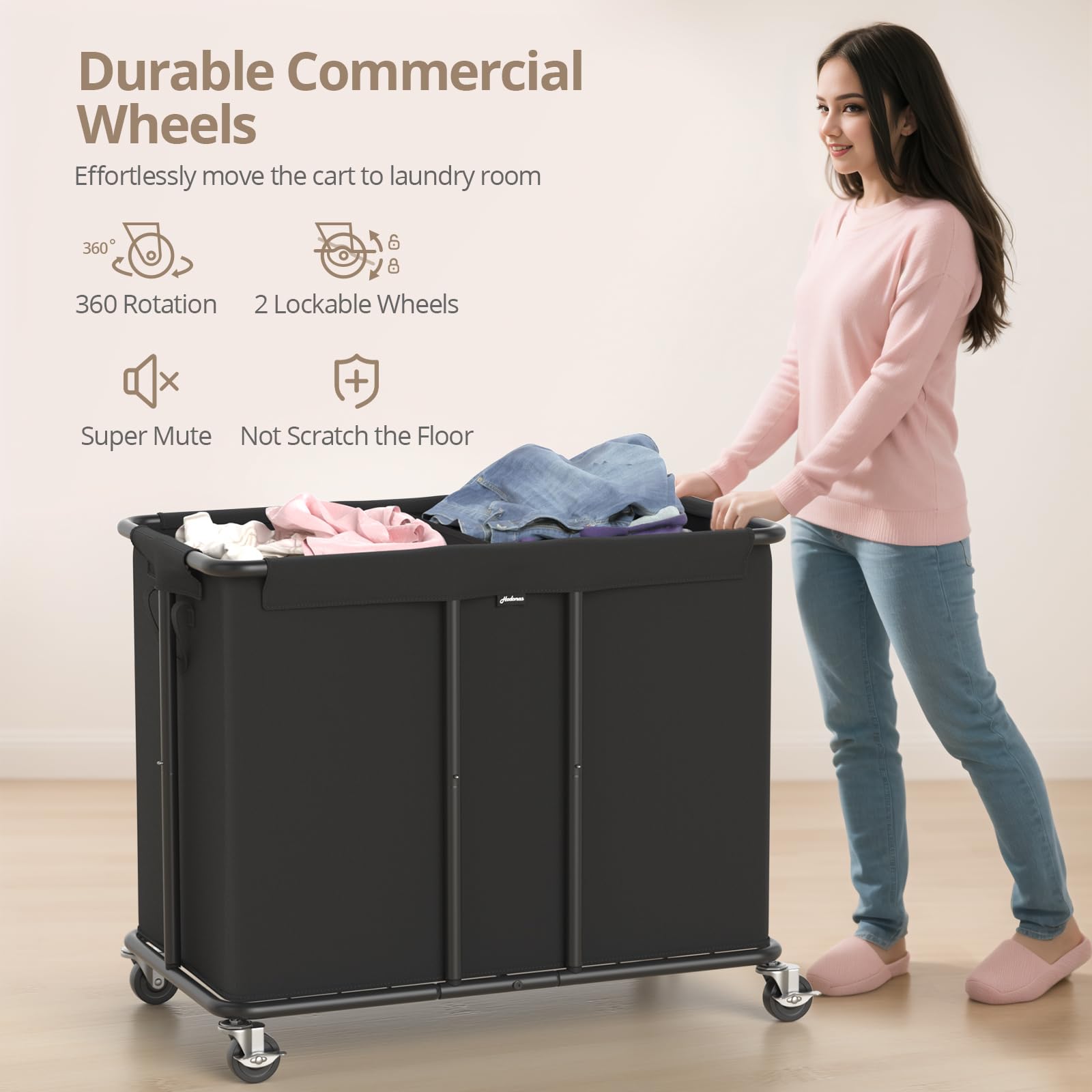 Laundry Hamper with Wheels