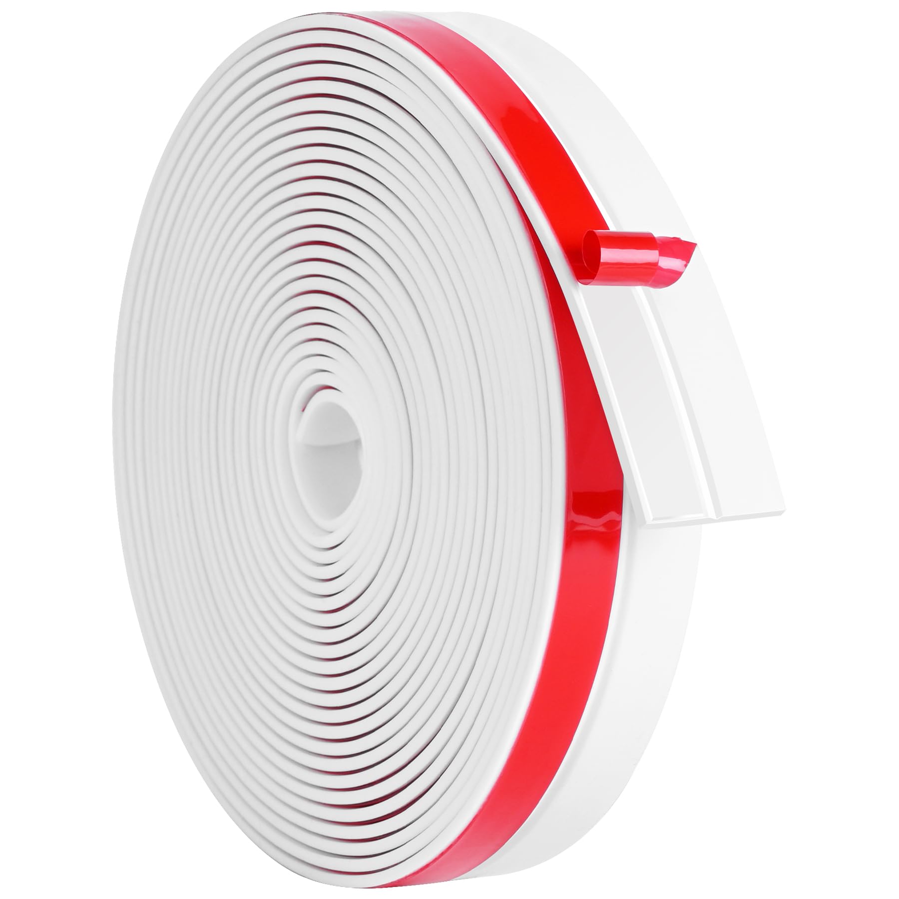 Weather Stripping Silicone Door Seal Strip 1 in x 20 ft Door Draft Stopper Self Adhesive Door Draft Tape (20 Foot)