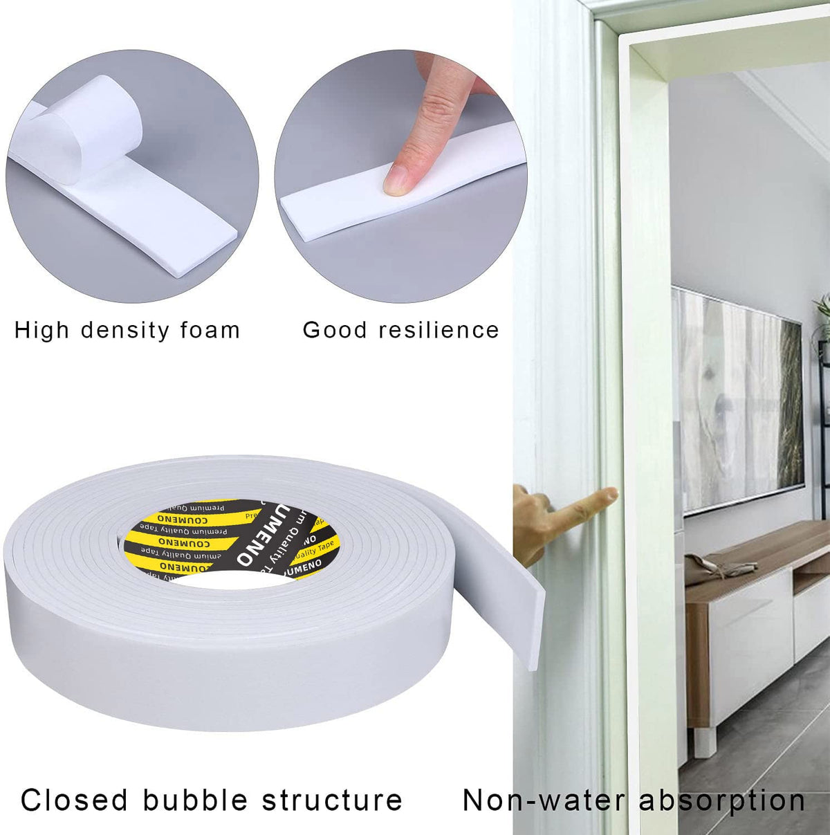 White Foam Tape Weather Stripping Sealing Sponge