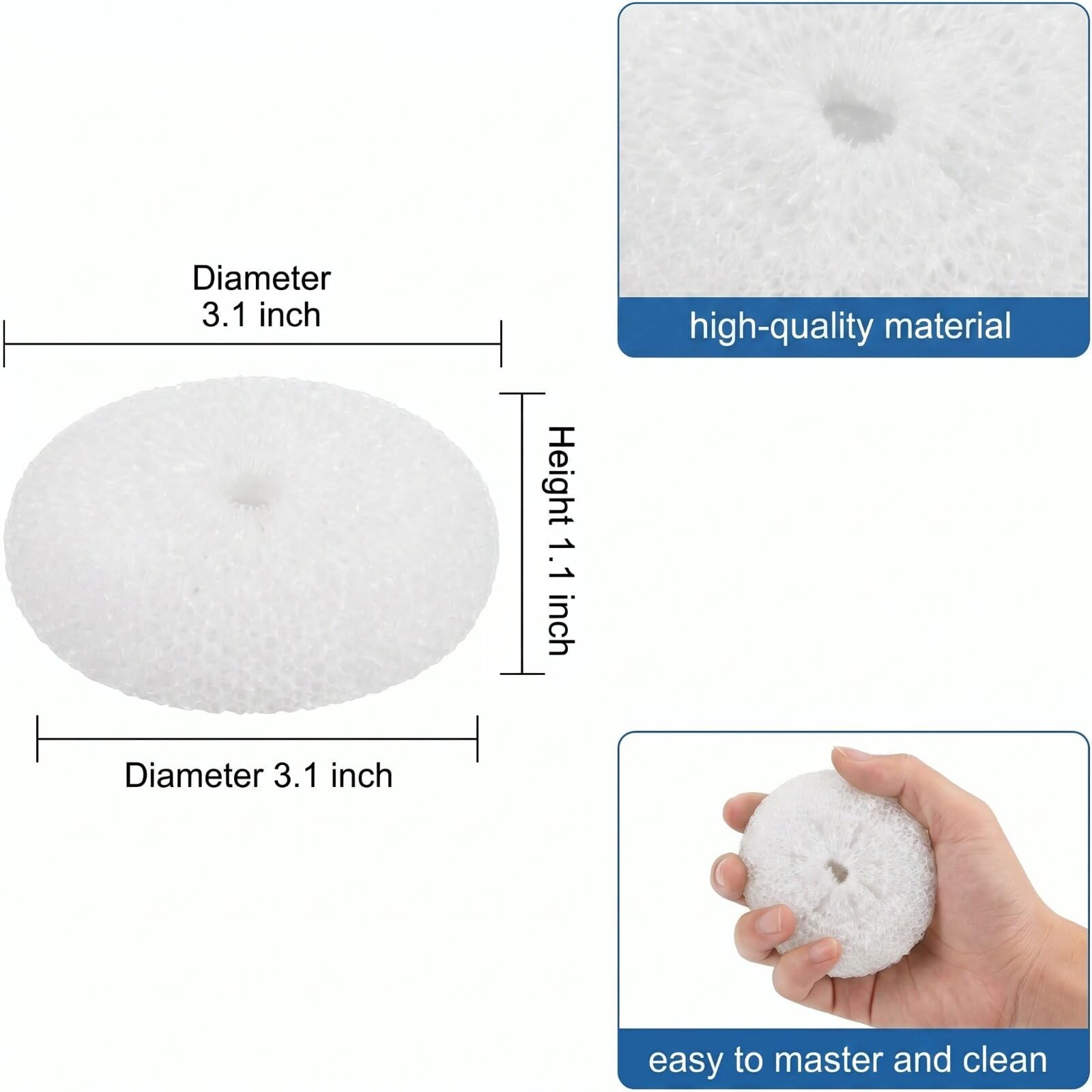 15 Pcs Plastic Dish Scrubbers (15 Count)