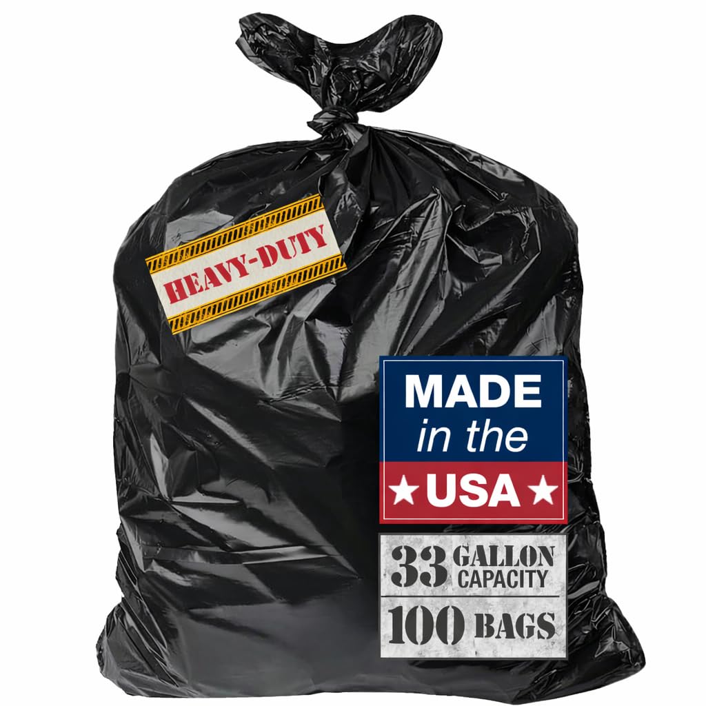 32 33 Gallon Heavy Duty Trash Bags (100 Count)