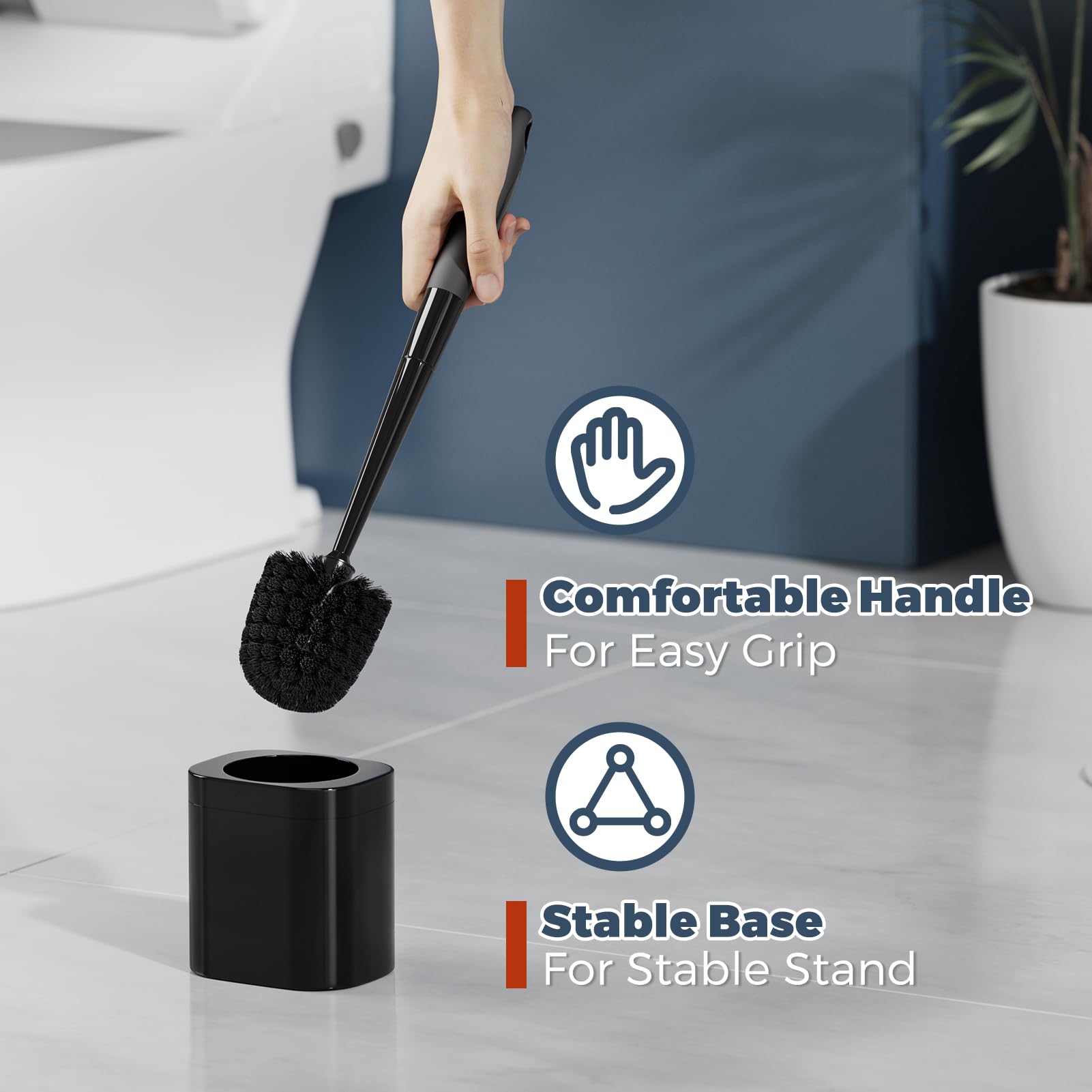 Toilet Brush and Holder Set (2 Count)