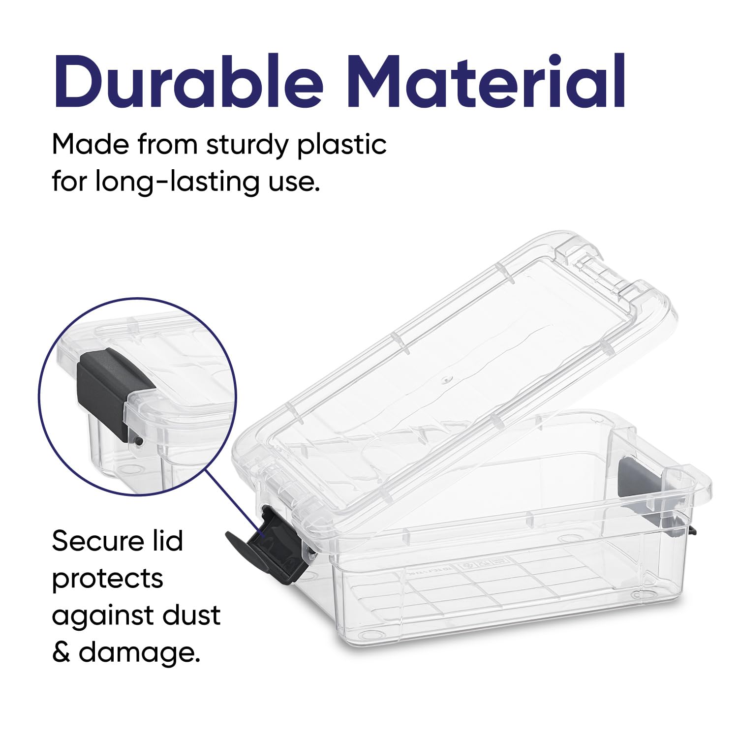 0.7 Quart Mini Clear Plastic Storage Container with Lid (12 Count)