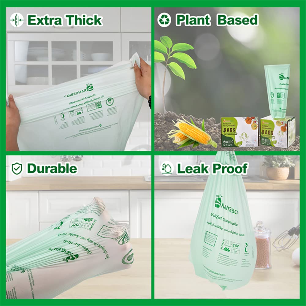 3 Gallon Compostable Trash Bags (100 Count)