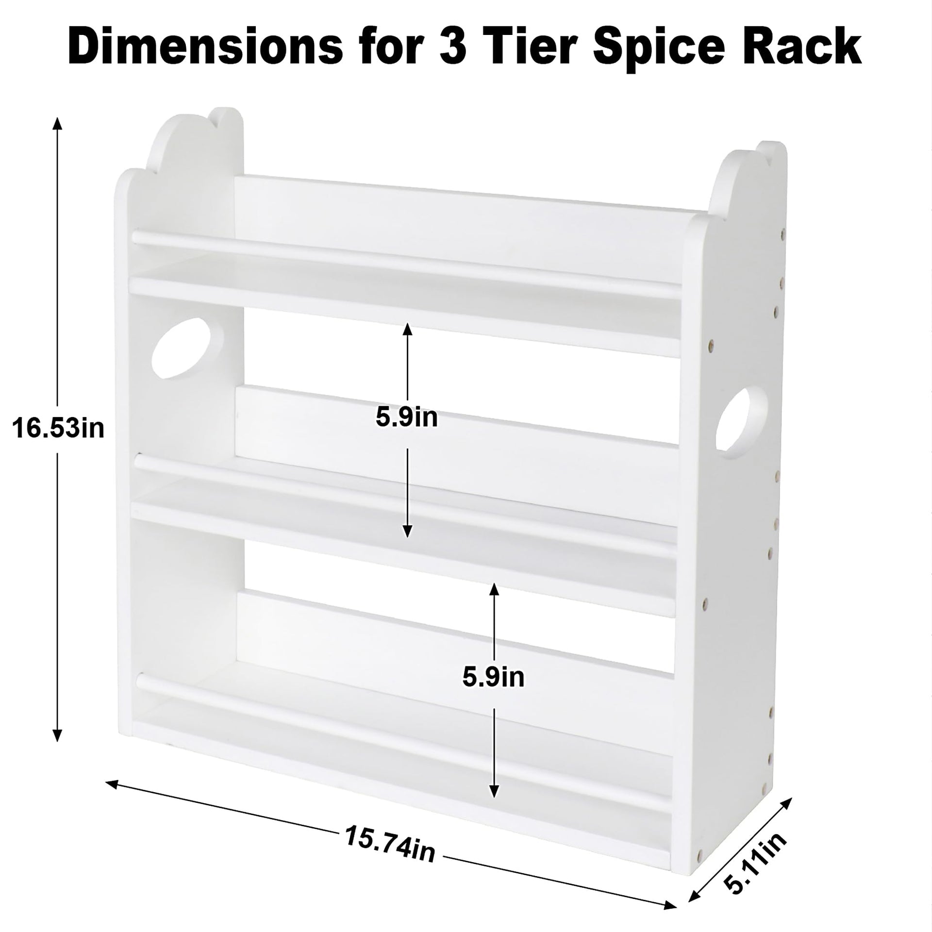 3 Tier Bamboo Spice Rack