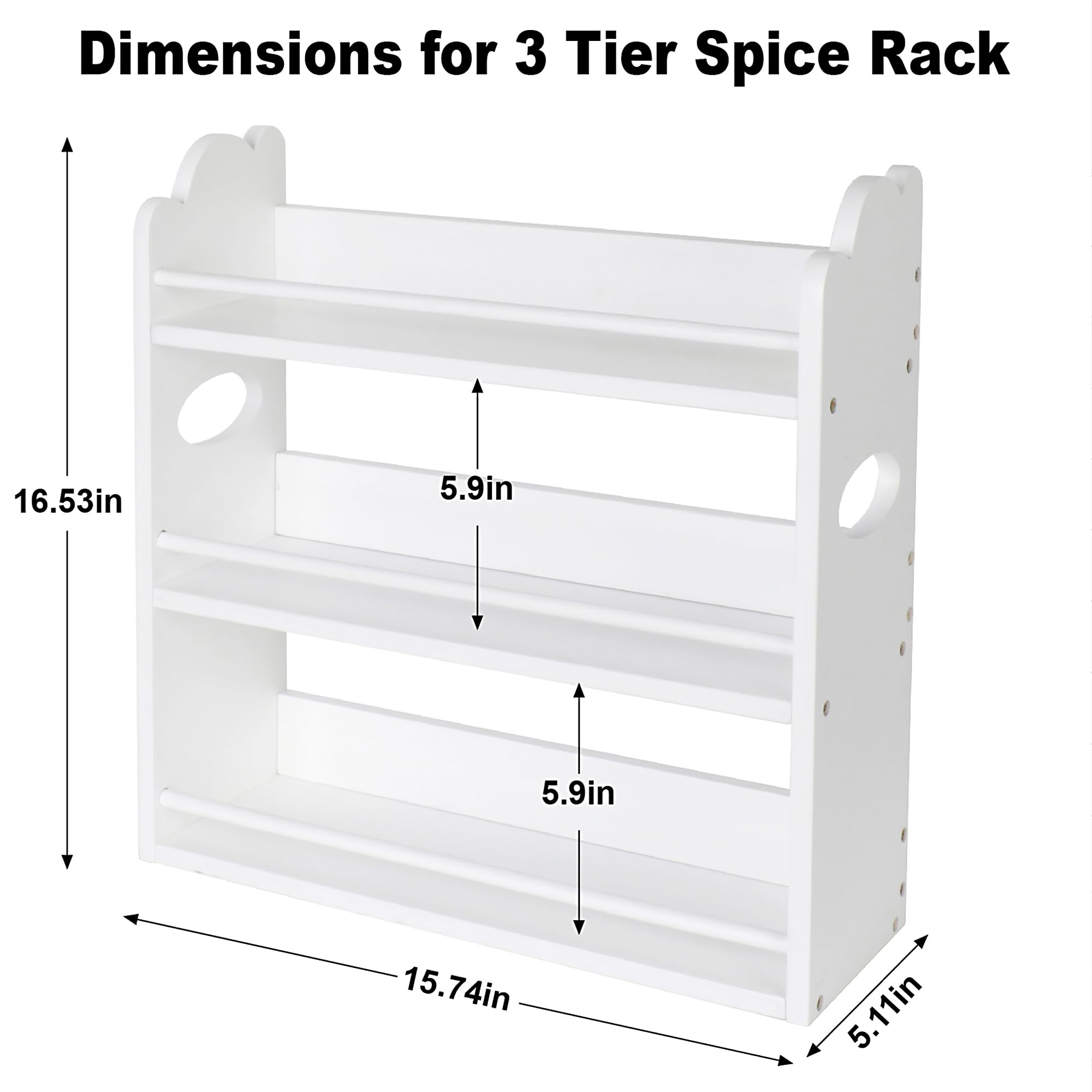 3 Tier Bamboo Spice Rack
