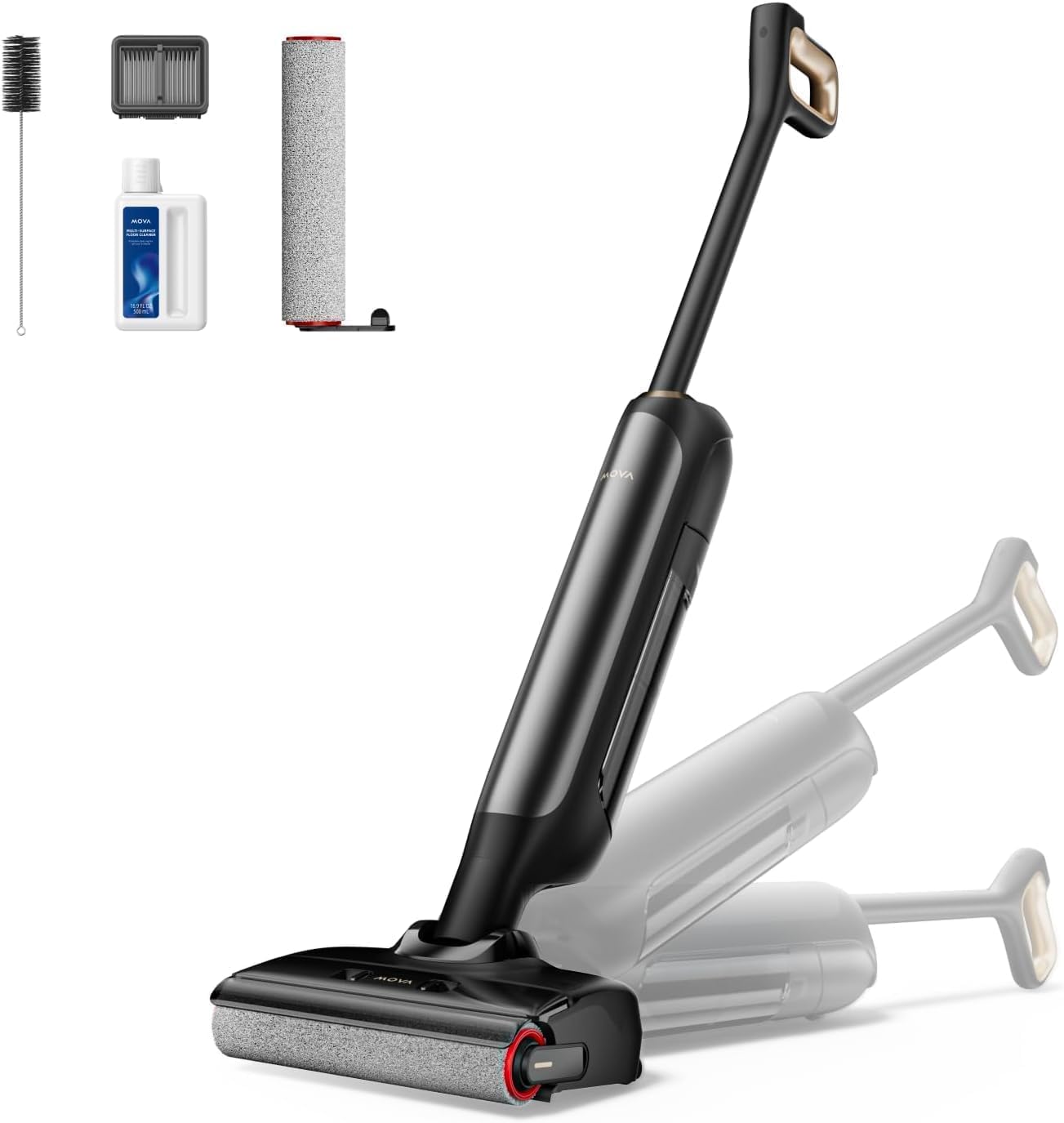 MOVA M10 Cordless Wet Dry Vacuum Cleaner 180° Lie-Flat Smart Vacuum Mop All in One for Hard Floor, 167°F Flashdry Self-Cleaning, Zero inch Dual-Edge Cleaning, 18000Pa Suction, Zero-Tangle for Pet Hair - ModHome Supplies