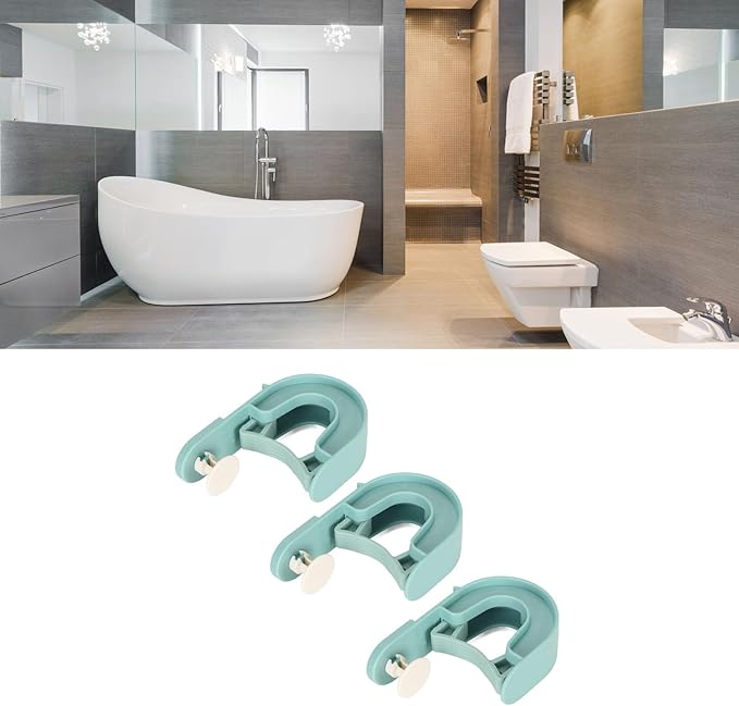 Broom Holder, 3 PCS Wall Mount Mop Organizer Gripper, Anti Slip Mop Handle Hanger, Improved Broom Holder, Broom Hanger Gripper for Kitchen, Bathroom, Closet, Garden Garage (Blue)