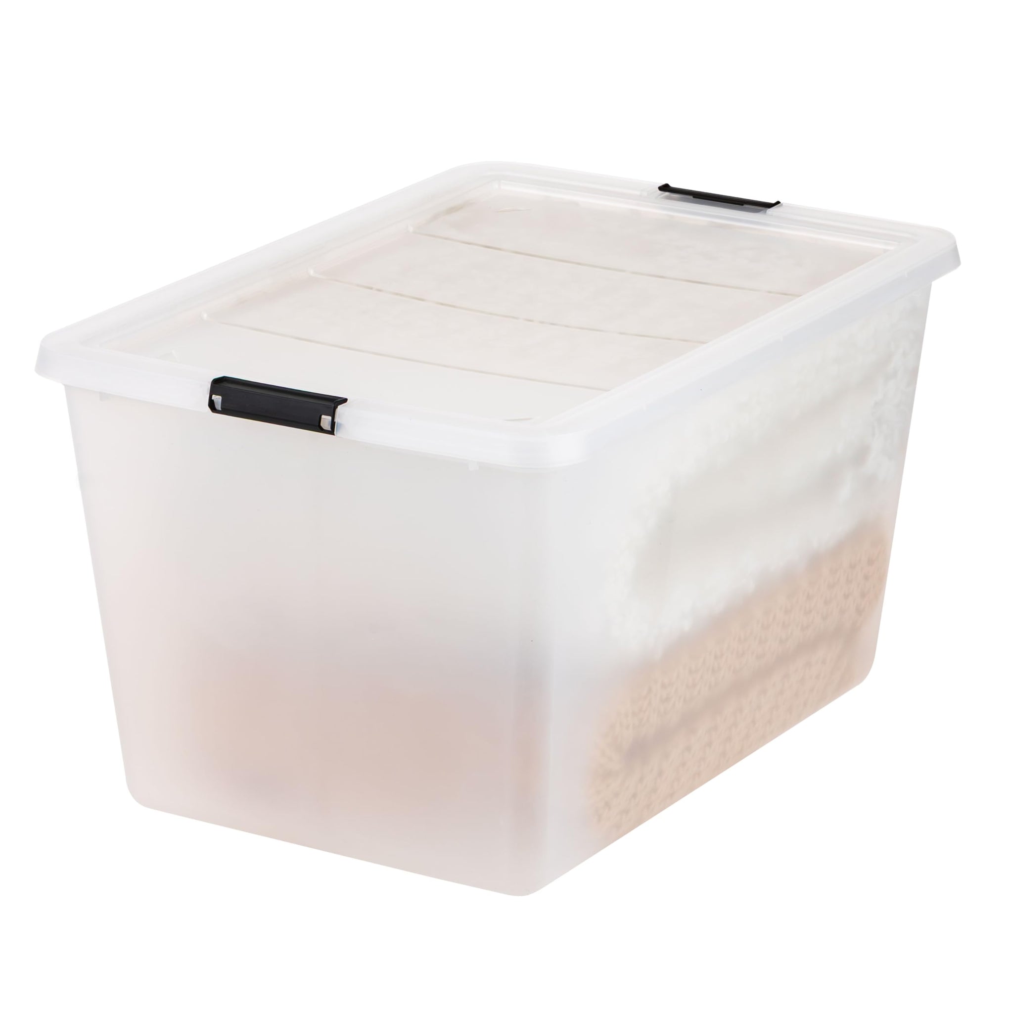 4 Pack 55 Quart Clip Box with Latching Lid (4 Count)