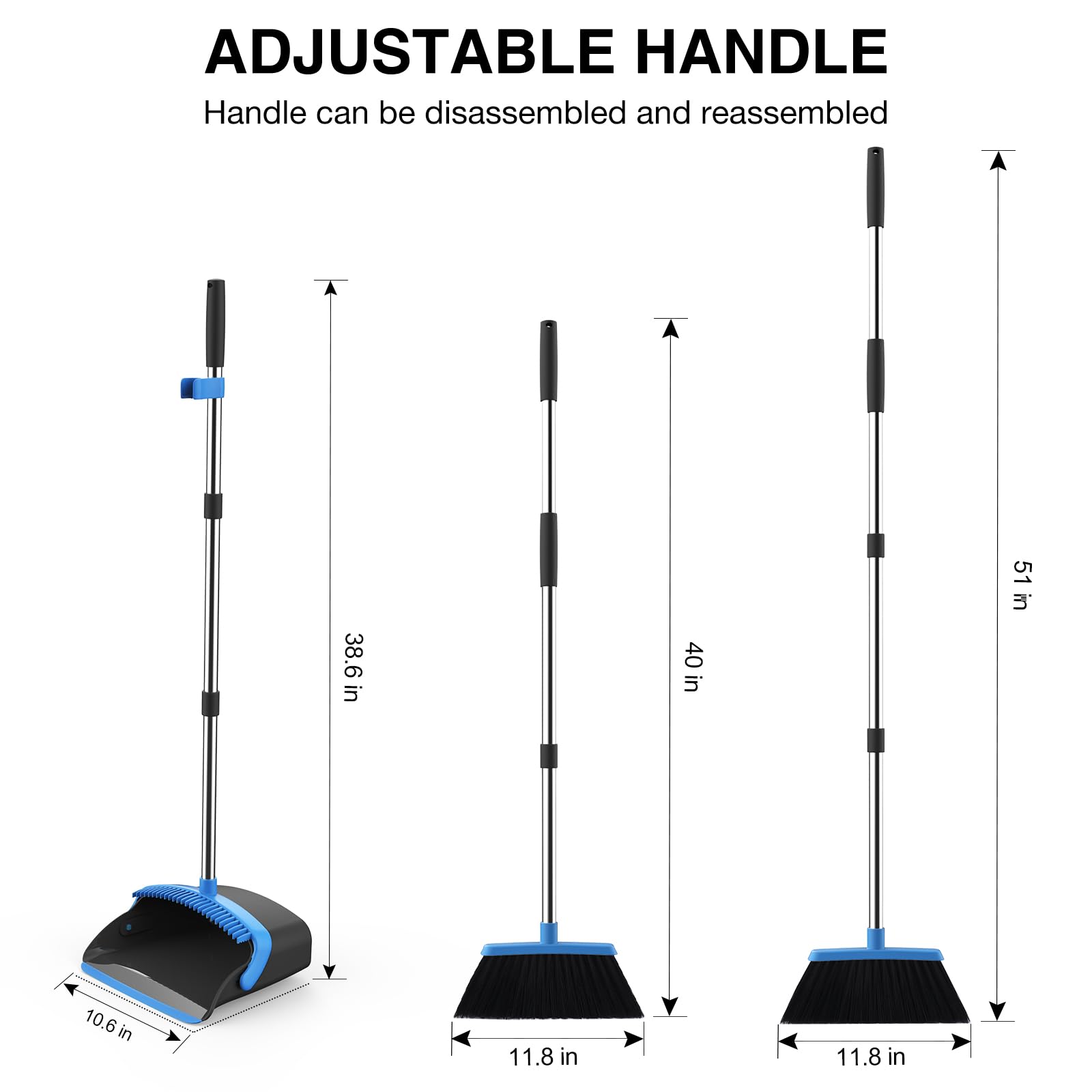 Broom and Dustpan Set with 52