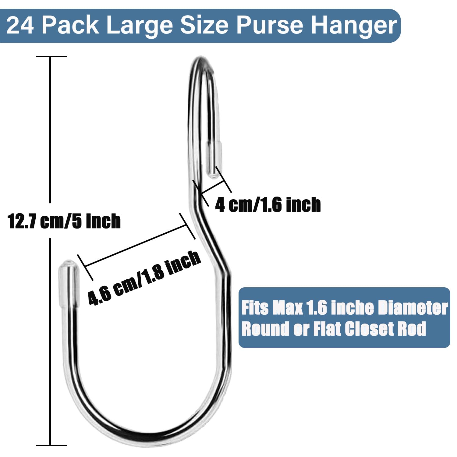 24 Pack Purse Hangers for Closet