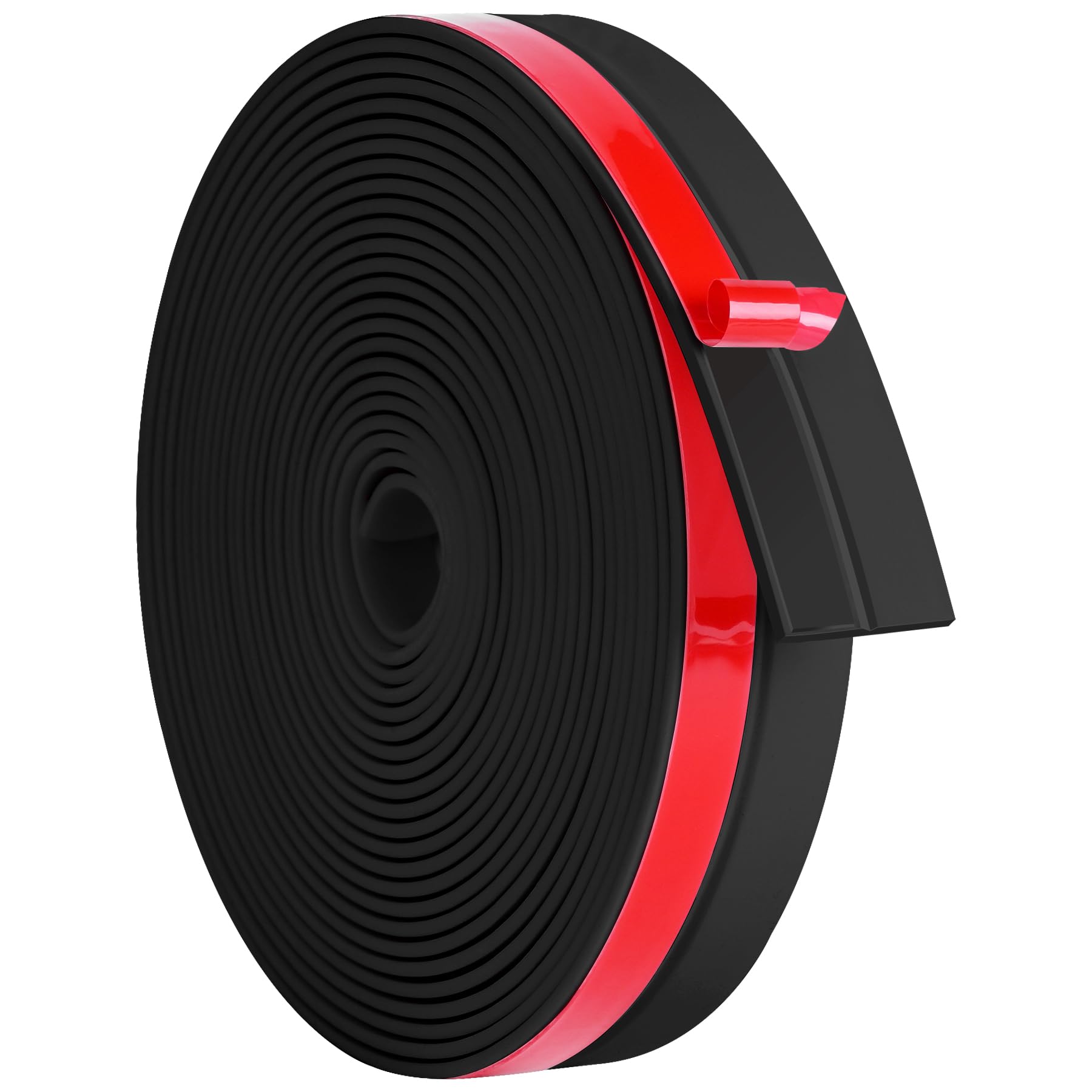Weather Stripping Silicone Door Seal Strip 1 in x 20 ft Door Draft Stopper Self Adhesive Door Draft Tape (20 Foot)