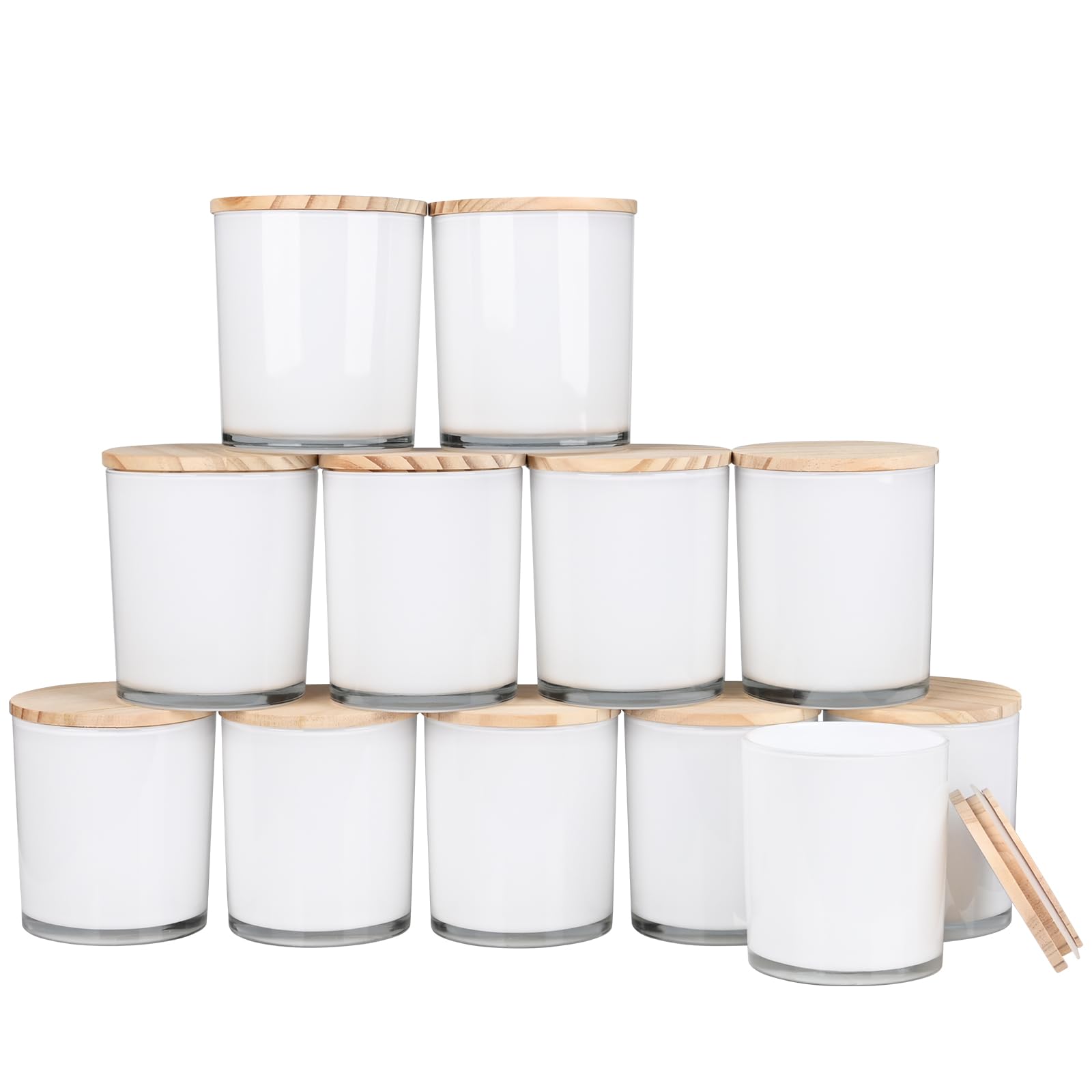 Thick Candle Jars for Making Candles 12 Pcs (12 Count)