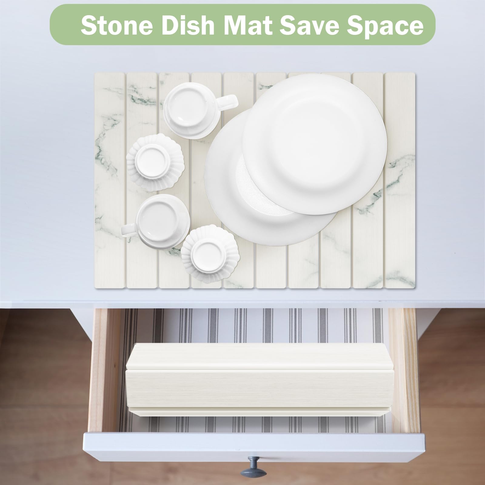 Stone Dish Drying Mat for Kitchen Counter
