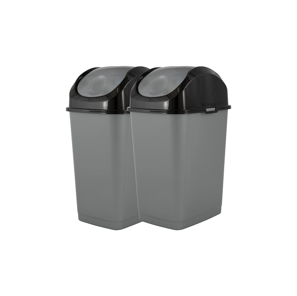 Mini Plastic Trash Can with Swing Top Lid 1.25 Gallon Compact Small Waste Bin Portable Garbage Can for Countertop (2 Count)