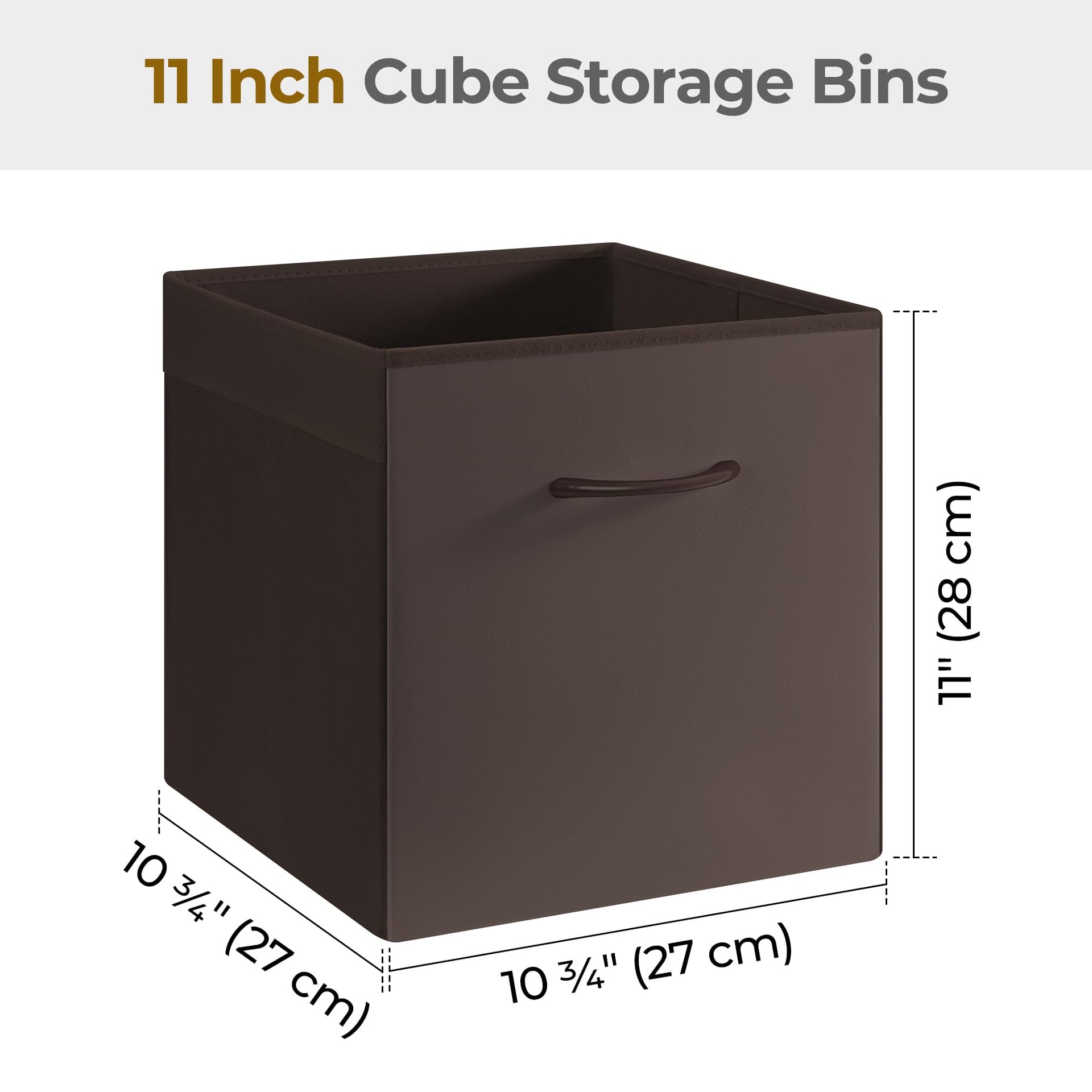 11in Leather Storage Cubes (4 Count)