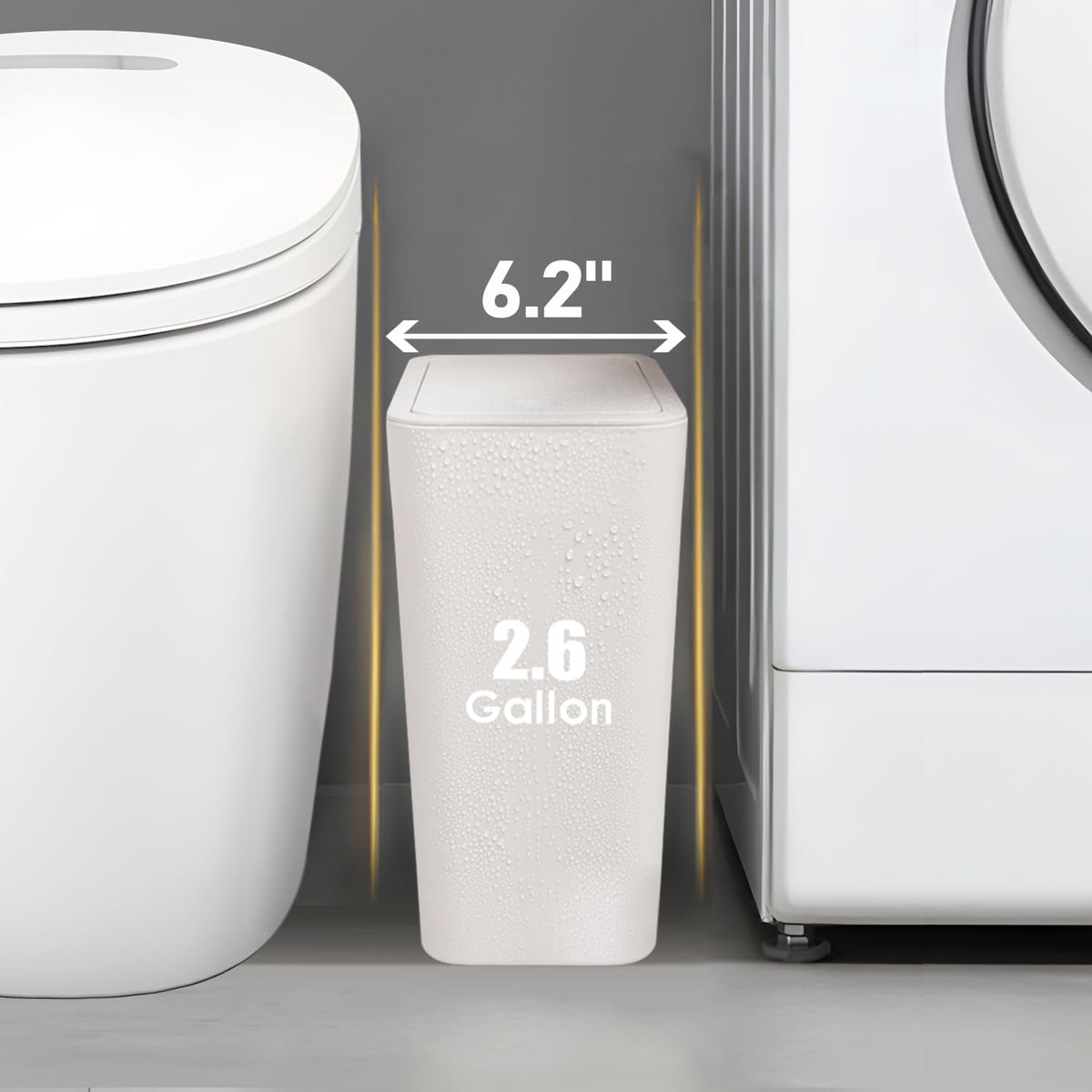 Bathroom Trash Can with Lid
