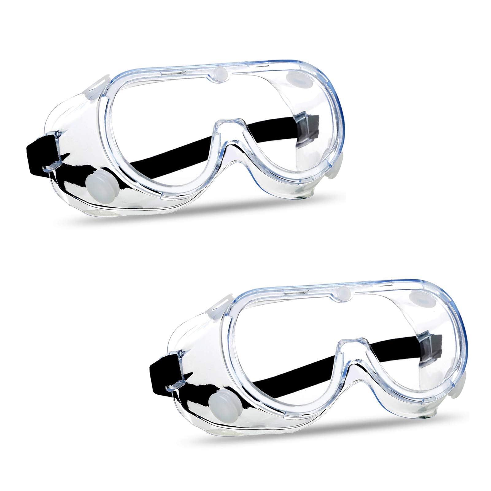 2PCS Anti Fog Protective Safety Goggles Clear Lens Wide (2 Count)