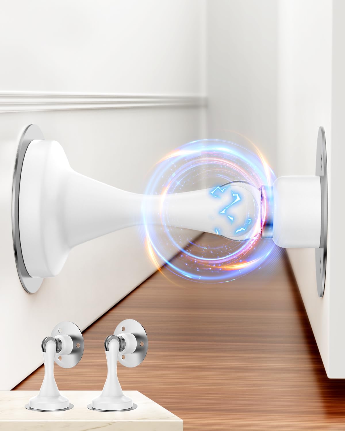 Door Stop Magnetic Door Stoppers for Bottom of Door Magnetic Door Catch (2 Count)