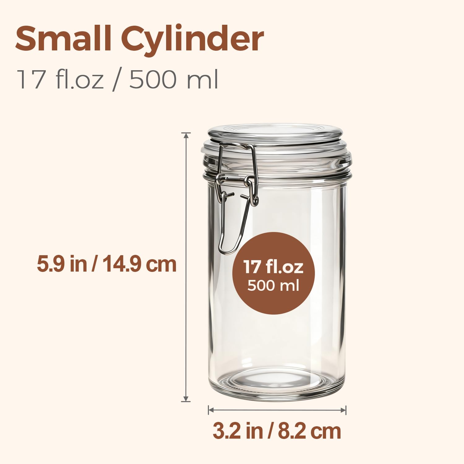 Small 16 oz Glass Jars with Airtight Lids 6 Pack Pickling Pantry (6 Count)