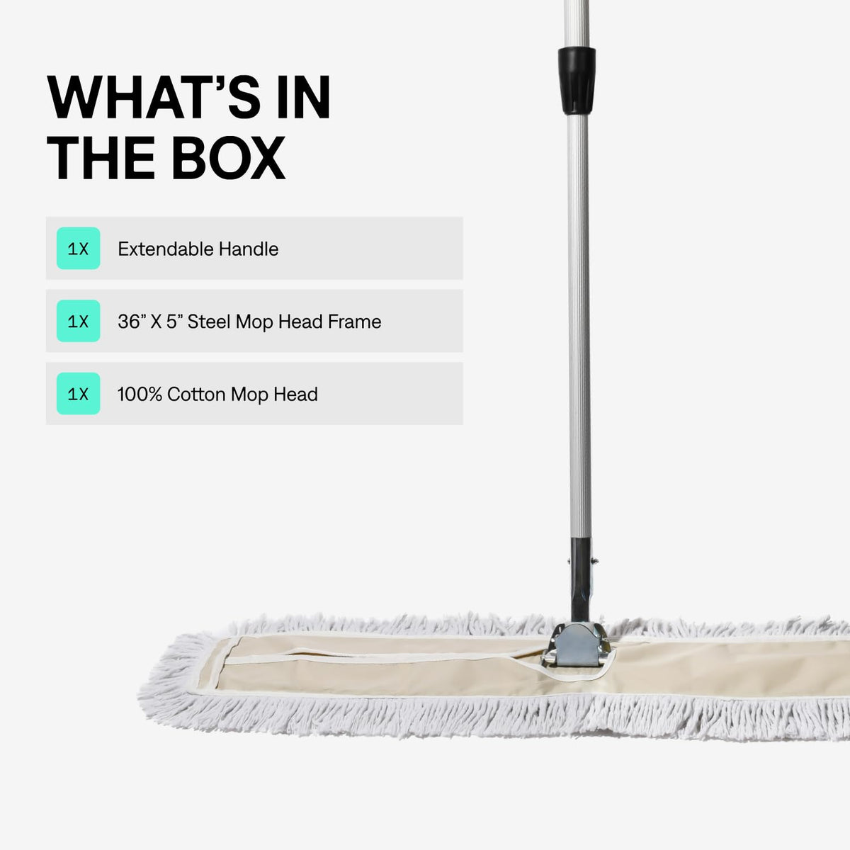 36 Inch Commercial Cotton Dust Mop & Floor Sweeper