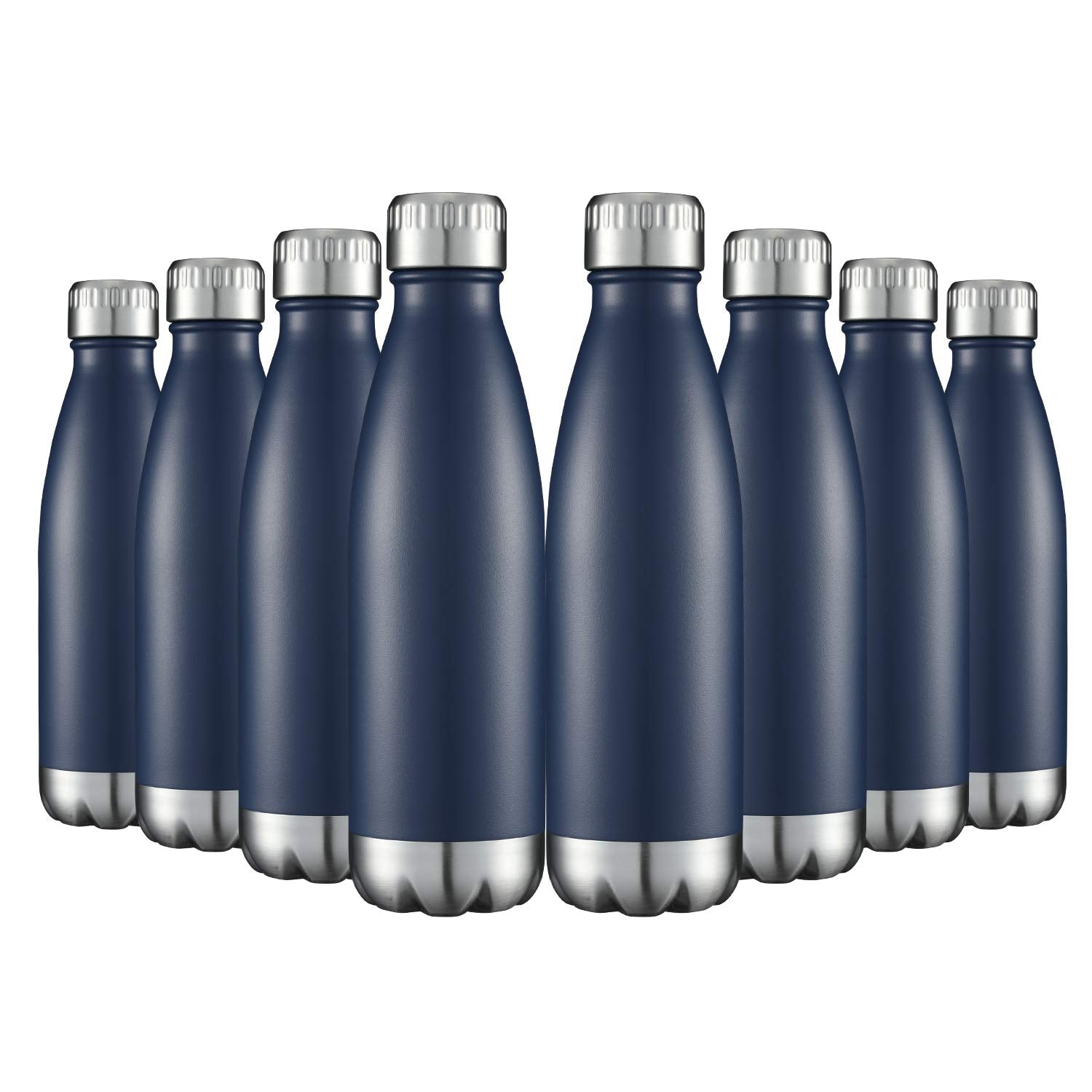17oz Stainless Steel Water Bottles Bulk (8 Count)