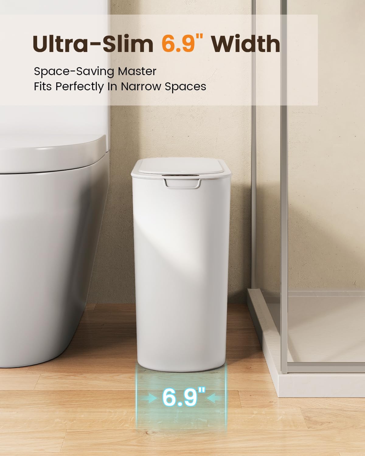 5 Gallon Automatic Bathroom Trash Can with Lid