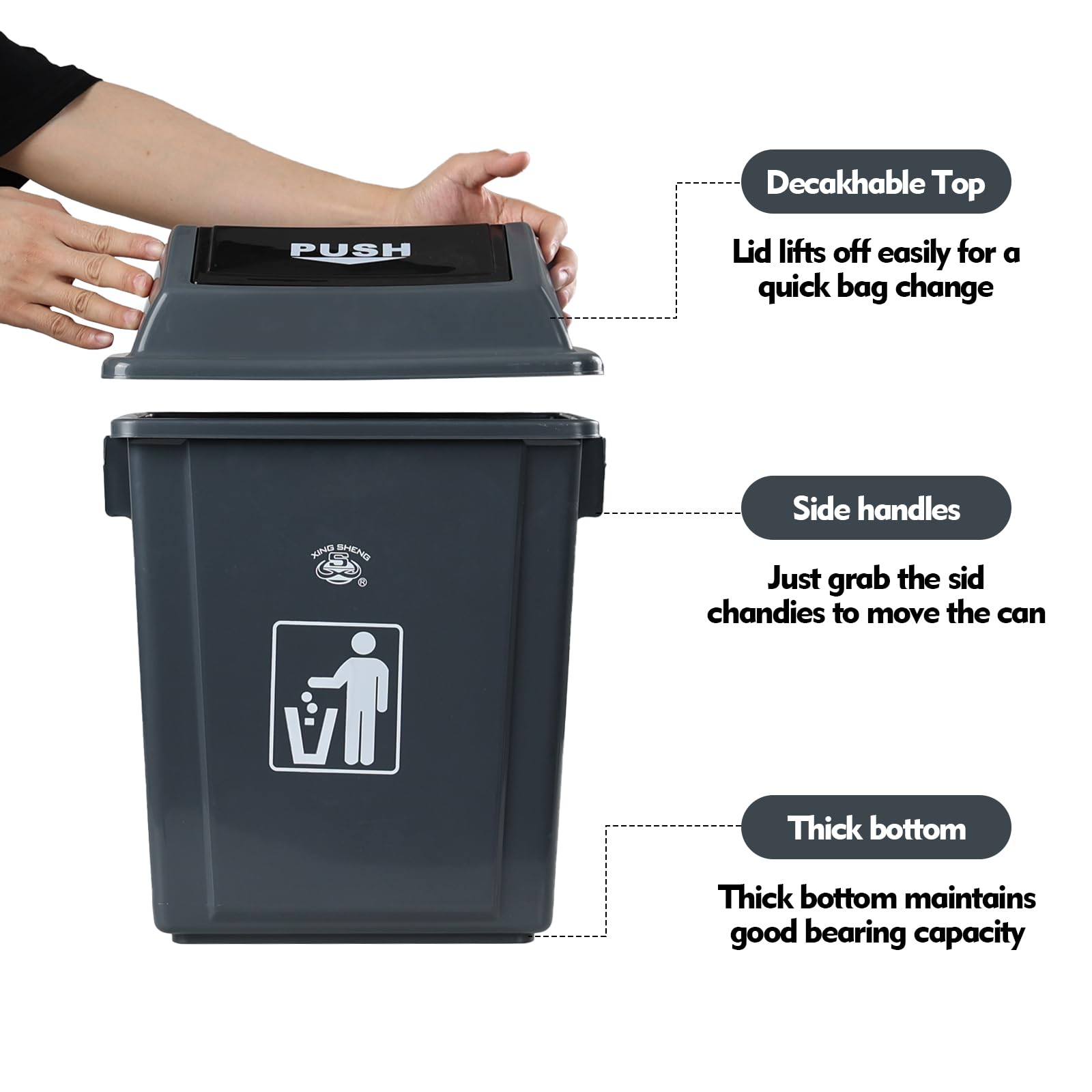 8 Gallon Small Trash Can 4 (4 Count)