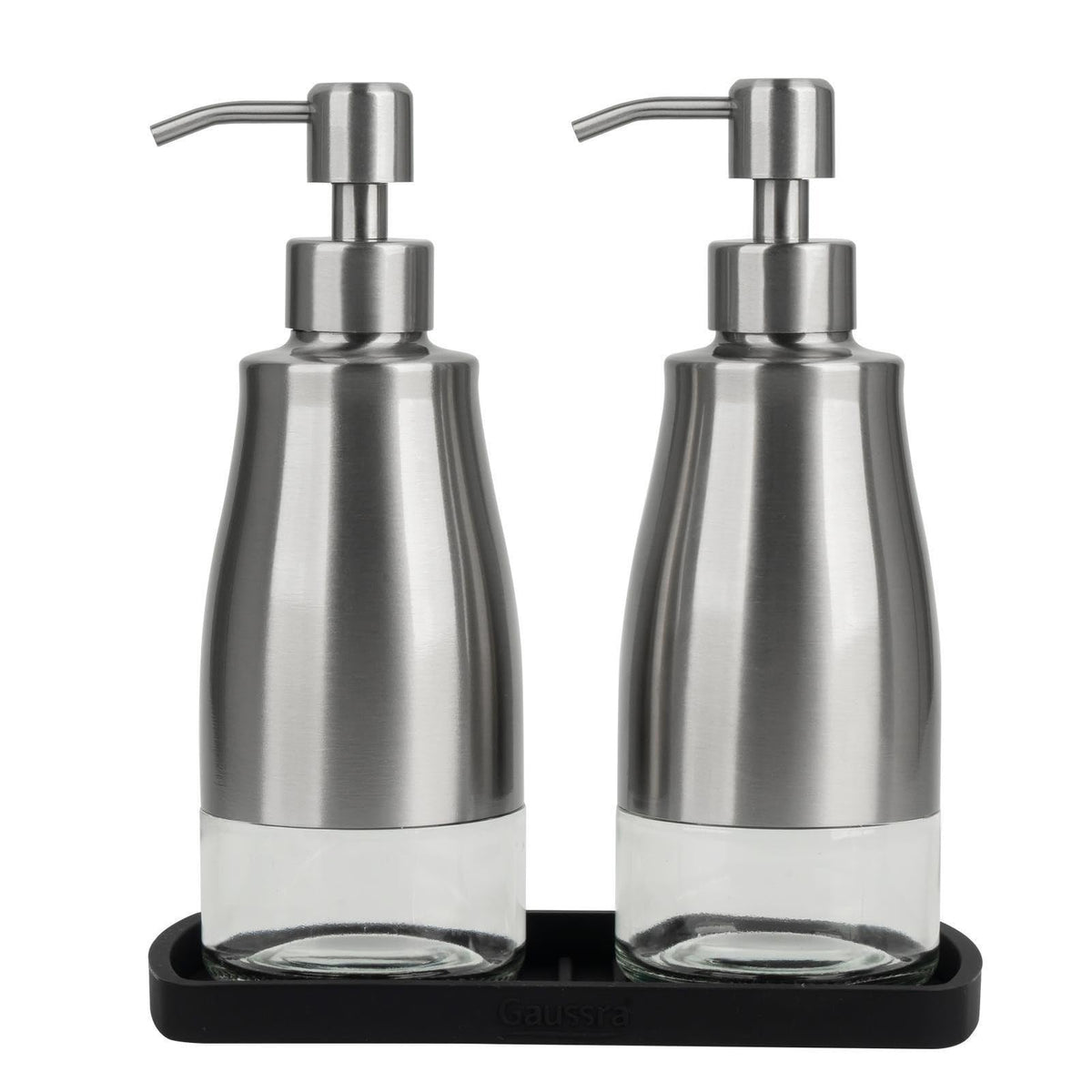 Kitchen Soap Dispenser with Silicone Tray & Stickers 11 OZ