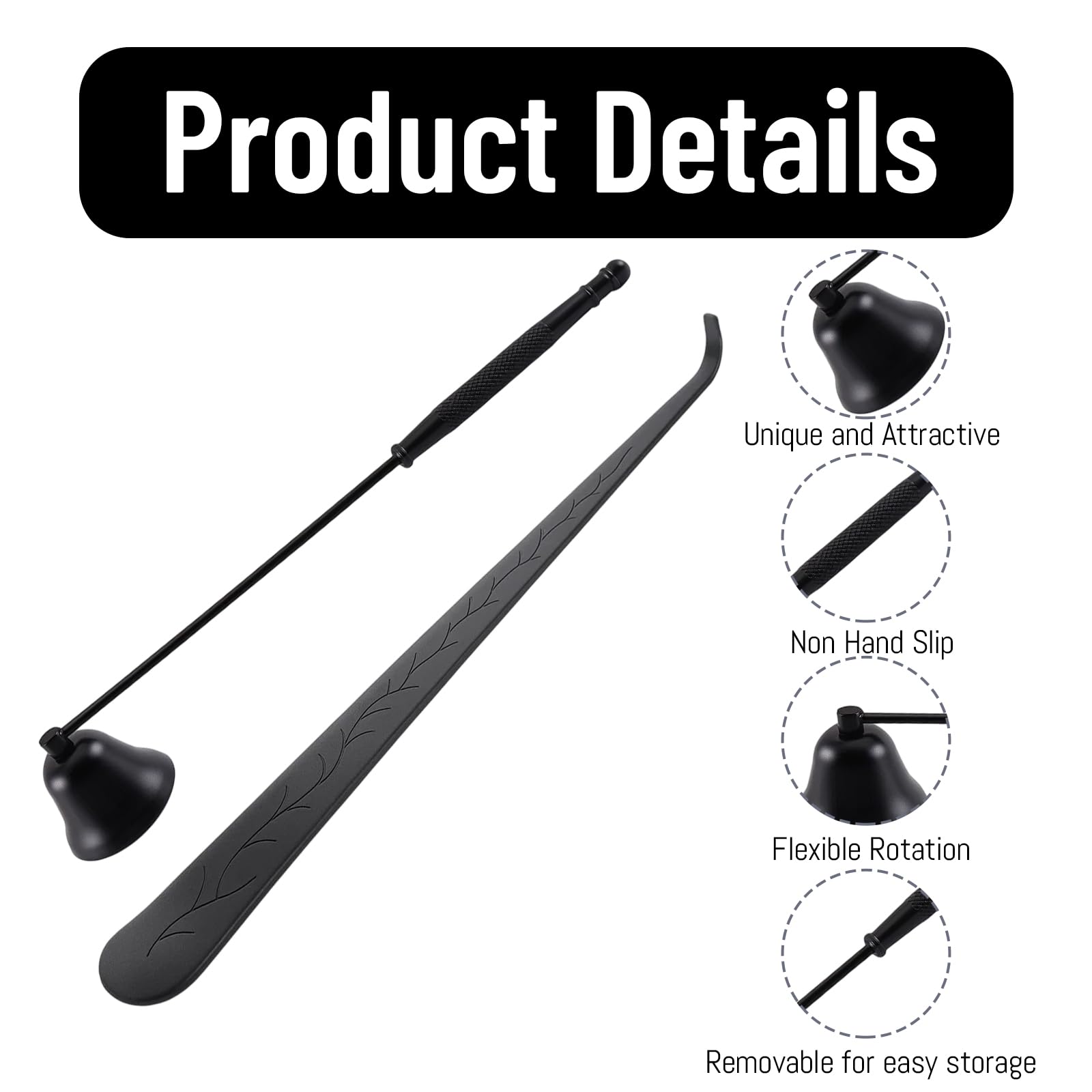 2 Piece Candle Snuffer with Wick Dipper
