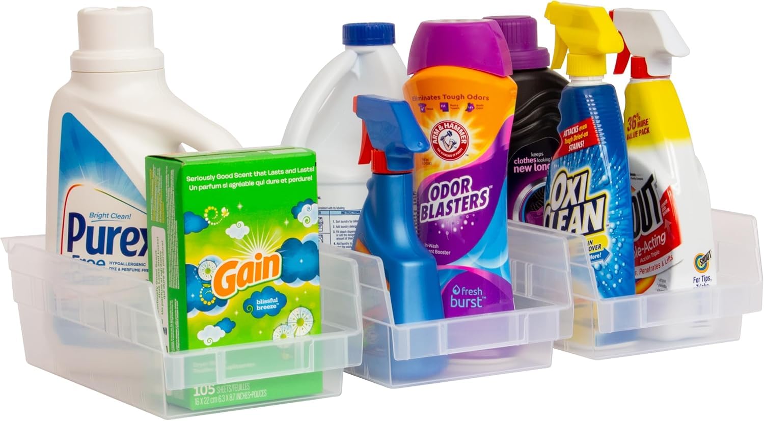 30130 Heavy Duty Plastic Shelf Bins (12 Count)