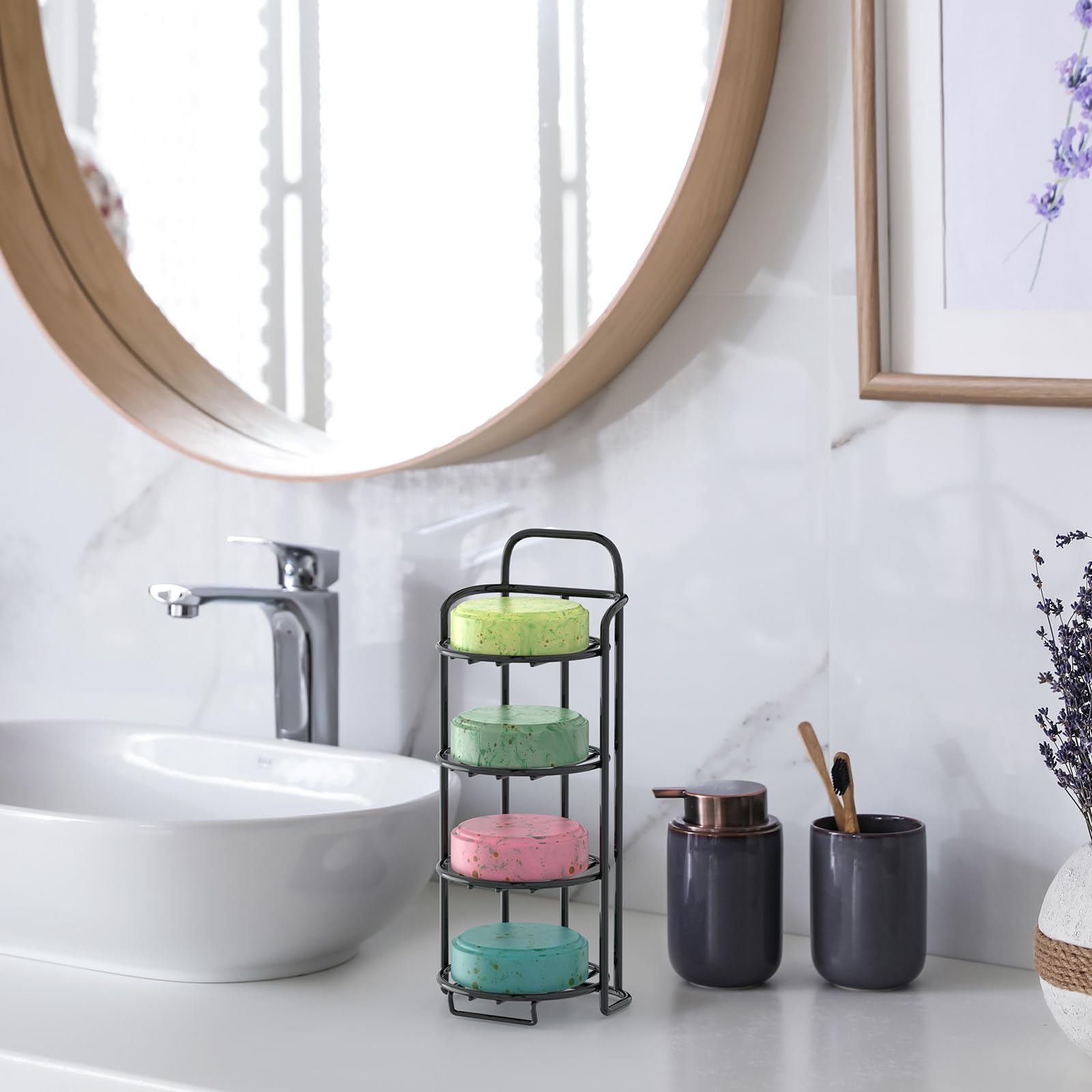 4 Tier Shower Soap Shampoo Bar Holder (4 Count)