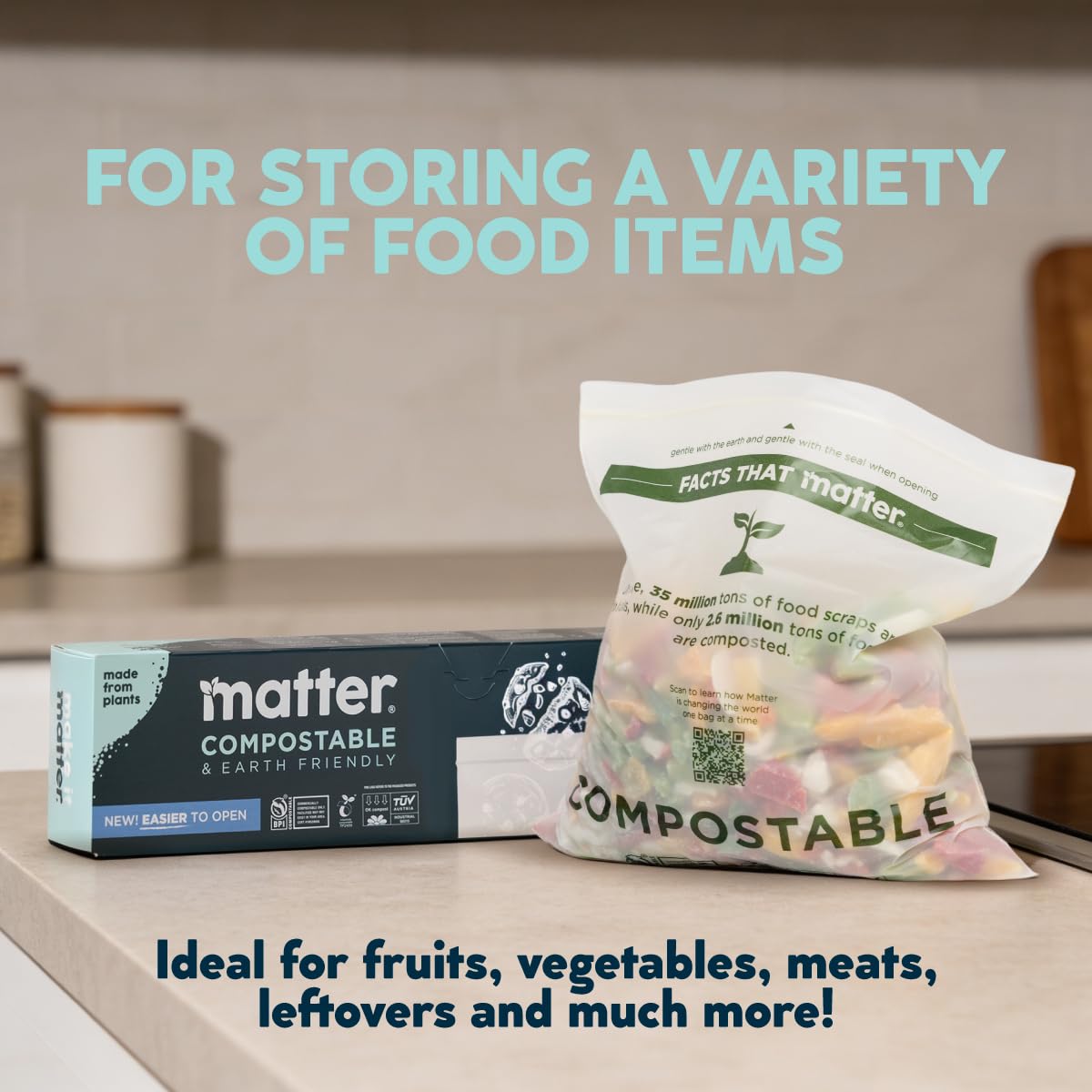 Compostable Gallon Freezer Bags (30 Count)