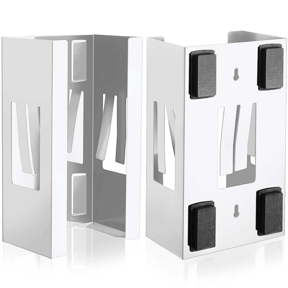 2 Pcs Magnetic Gloves Dispenser Holders Wall Mount Boxes of Gloves Commercial Quality Towels Wipes Paper Tissue Box Holder Kitchen Fridge Office Workshops Garage Tool Hospital (2 Count)