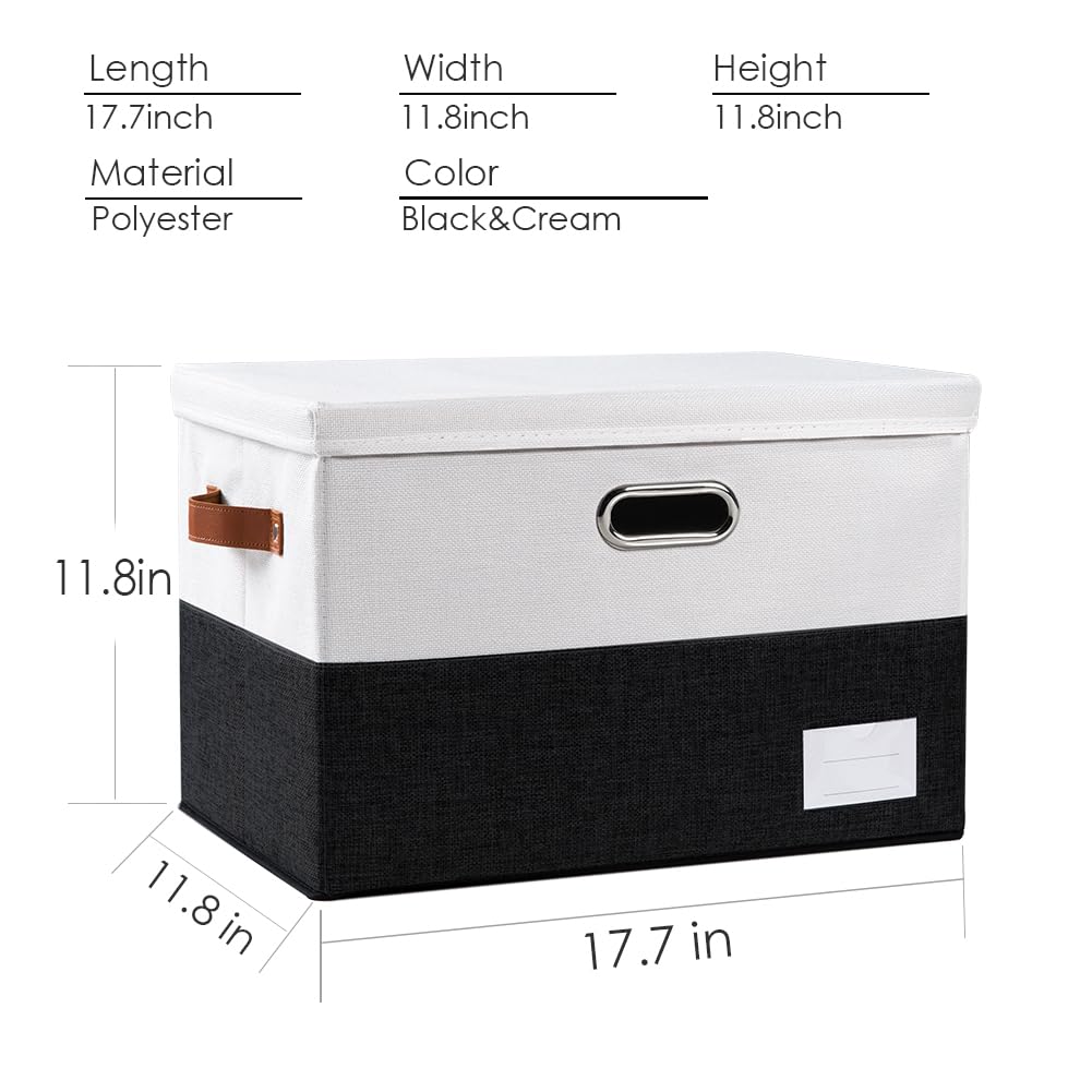 Foldable Storage Bins with Lids [3 (3 Count)