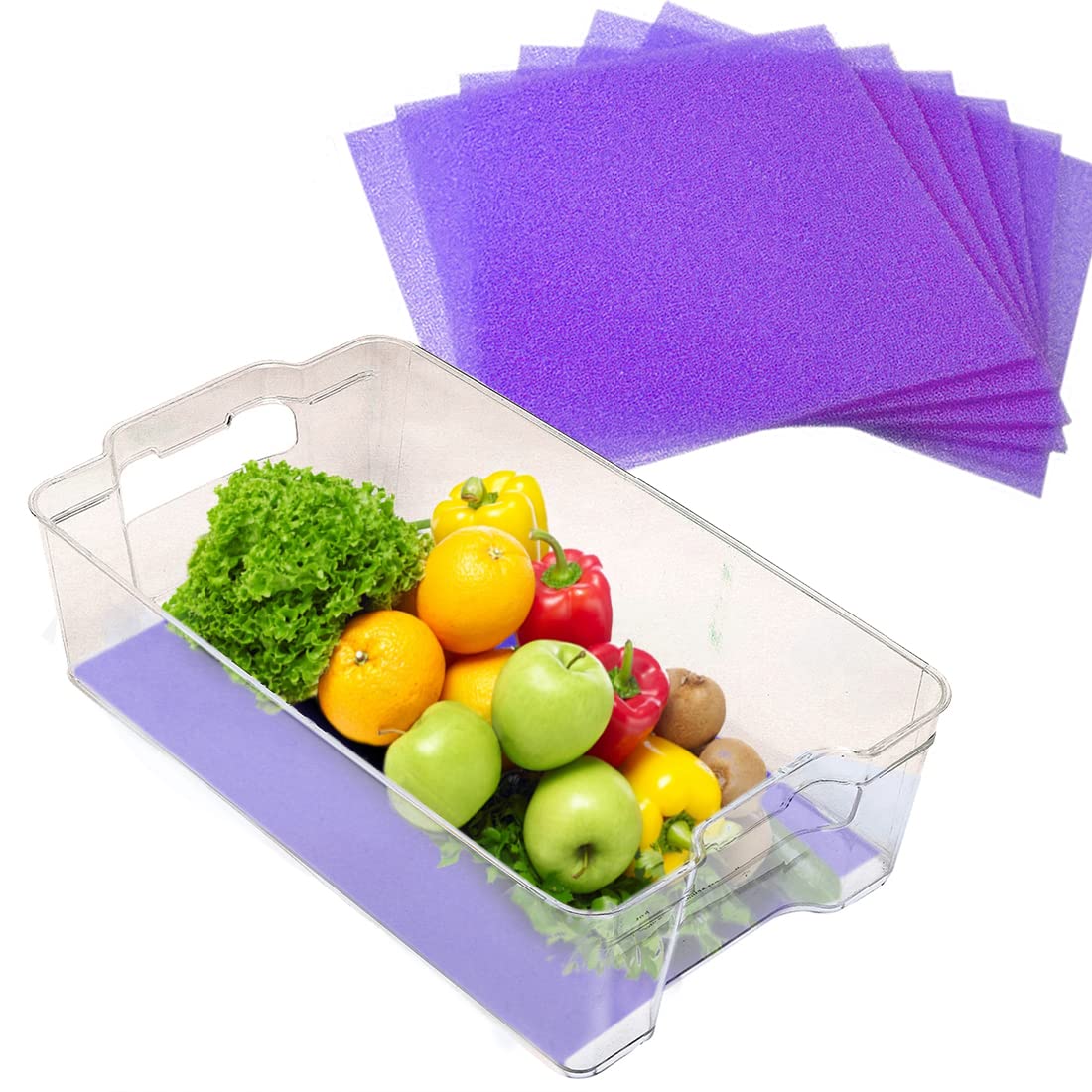 Fruit & Veggie Life Extender Liner for Fridge Refrigerator Drawers (4 Count)